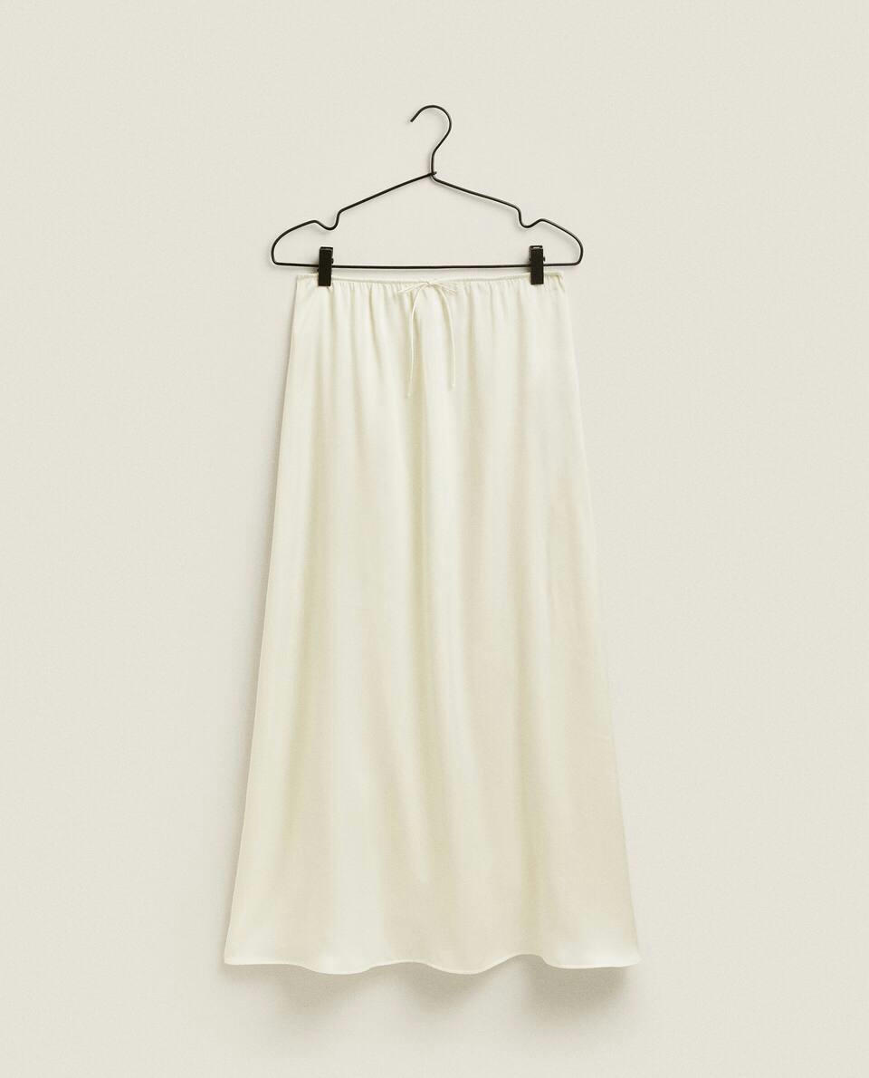 ECRU SILK SKIRT