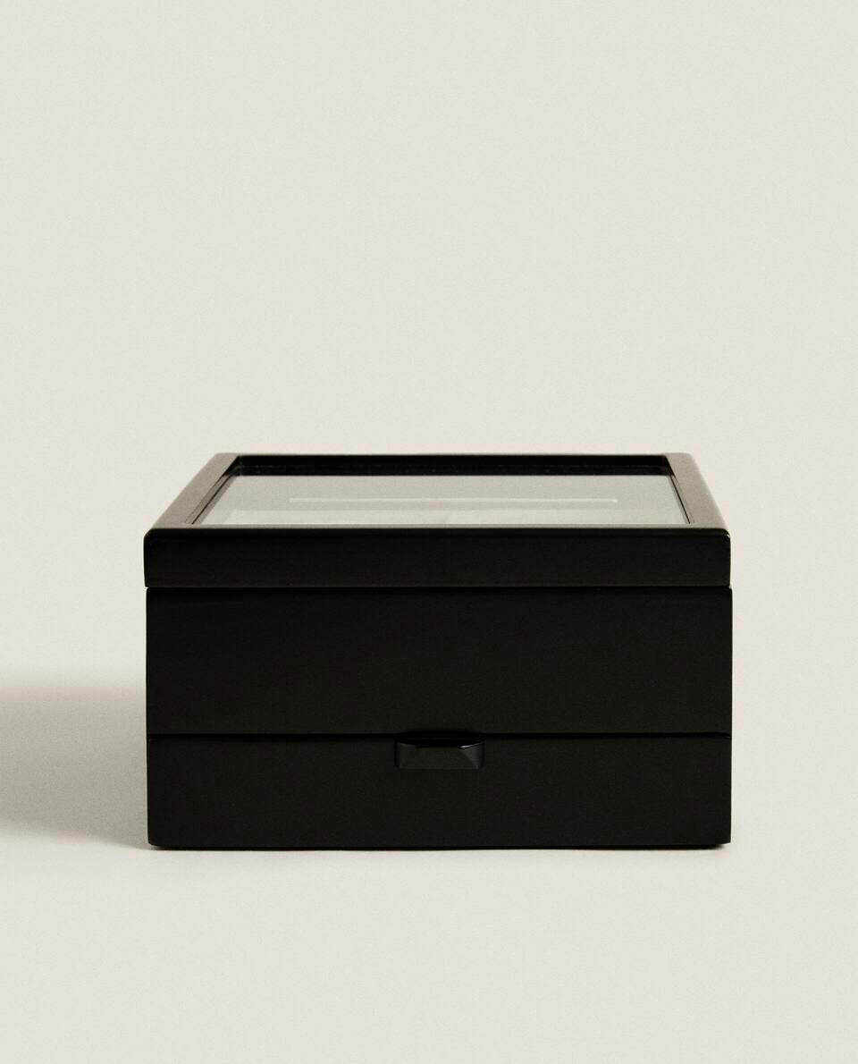 LACQUERED JEWELLERY BOX WITH DRAWERS