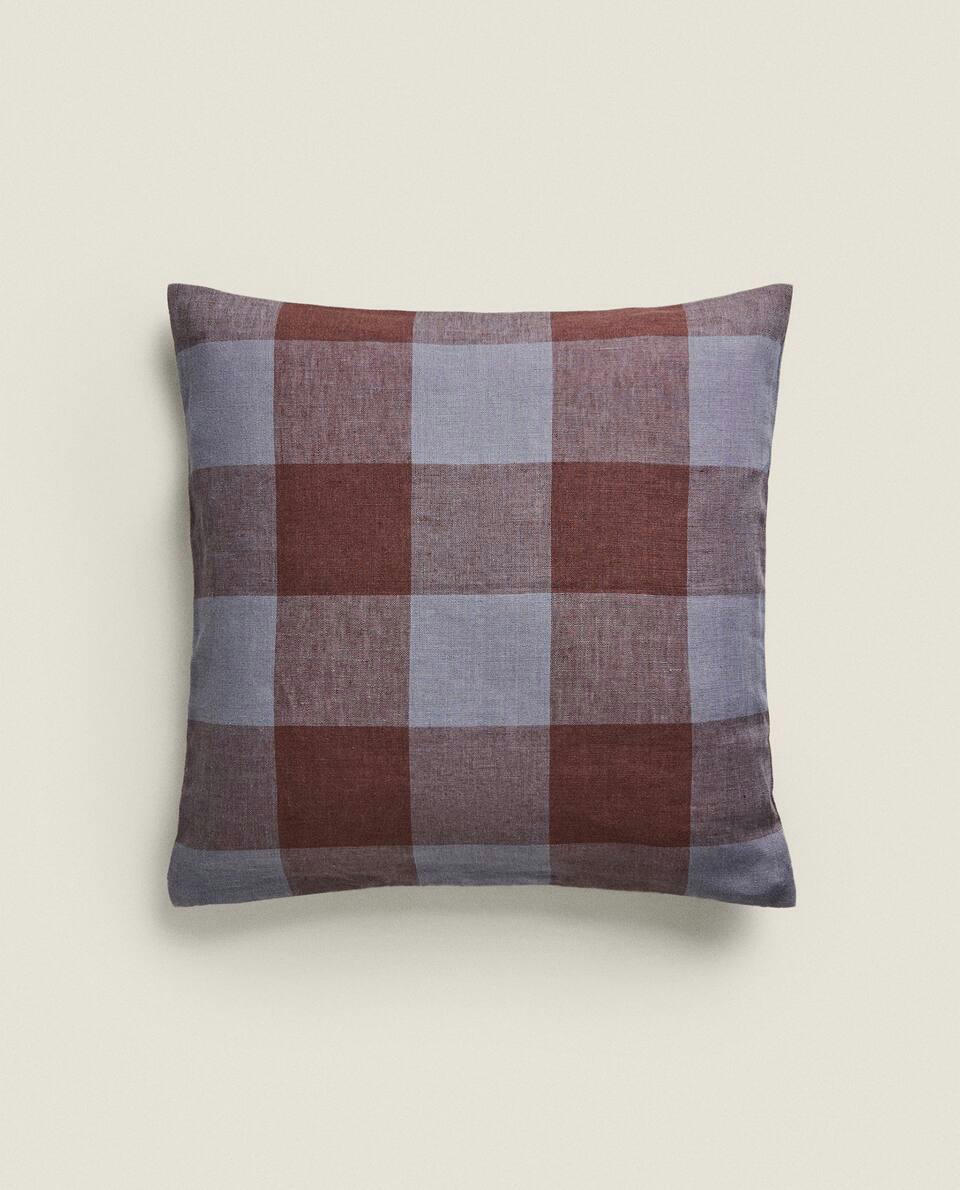 CHECK CUSHION COVER