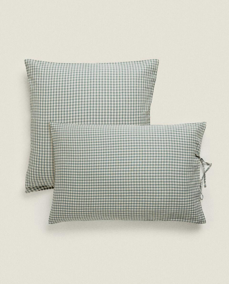 CHILDREN’S GINGHAM MUSLIN PILLOWCASE
