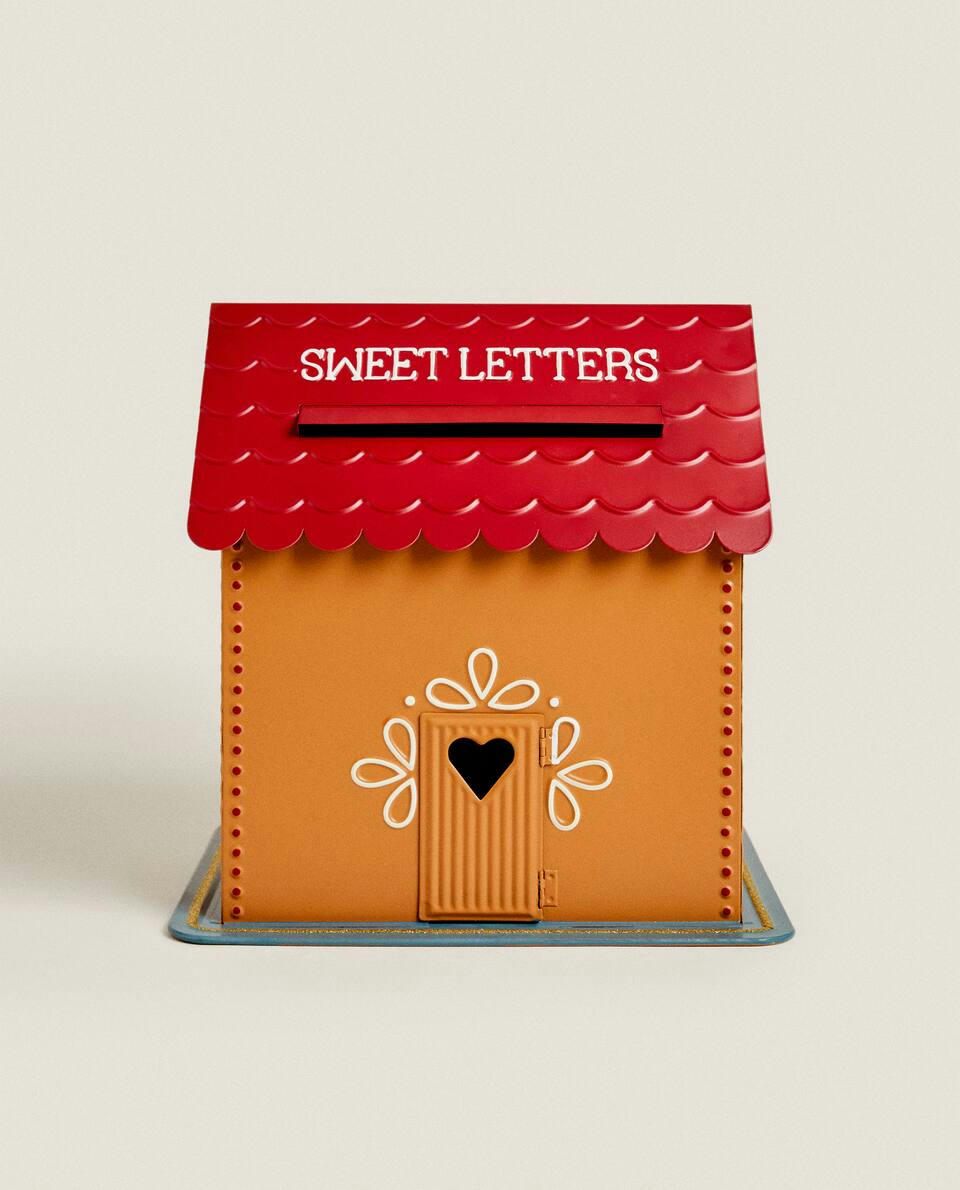 CHILDREN’S CHRISTMAS GINGERBREAD HOUSE LETTER BOX