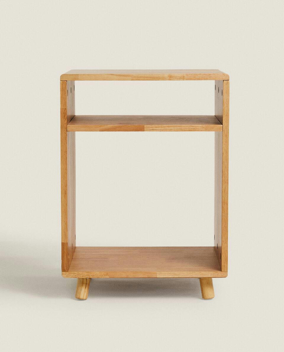 WOODEN BEDSIDE TABLE