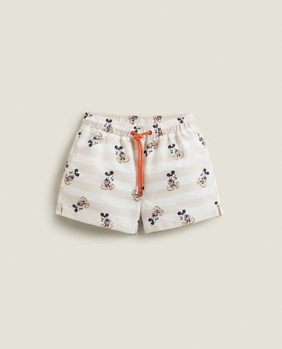 MICKEY MOUSE ? DISNEY STRIPED SWIMMING TRUNKS
