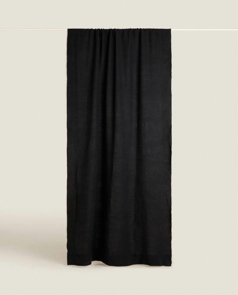 LINEN OVERLOCK CURTAIN