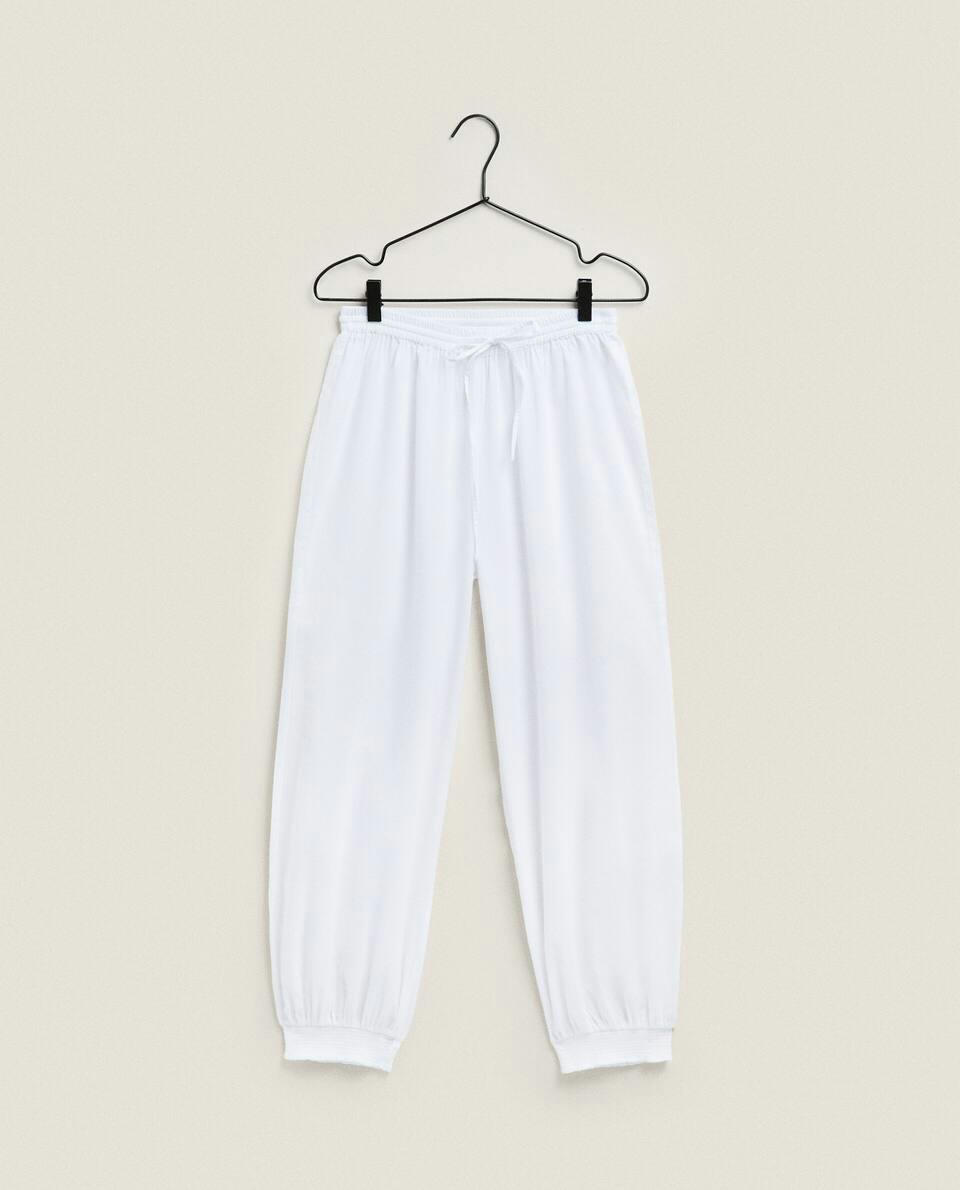 GATHERED TROUSERS