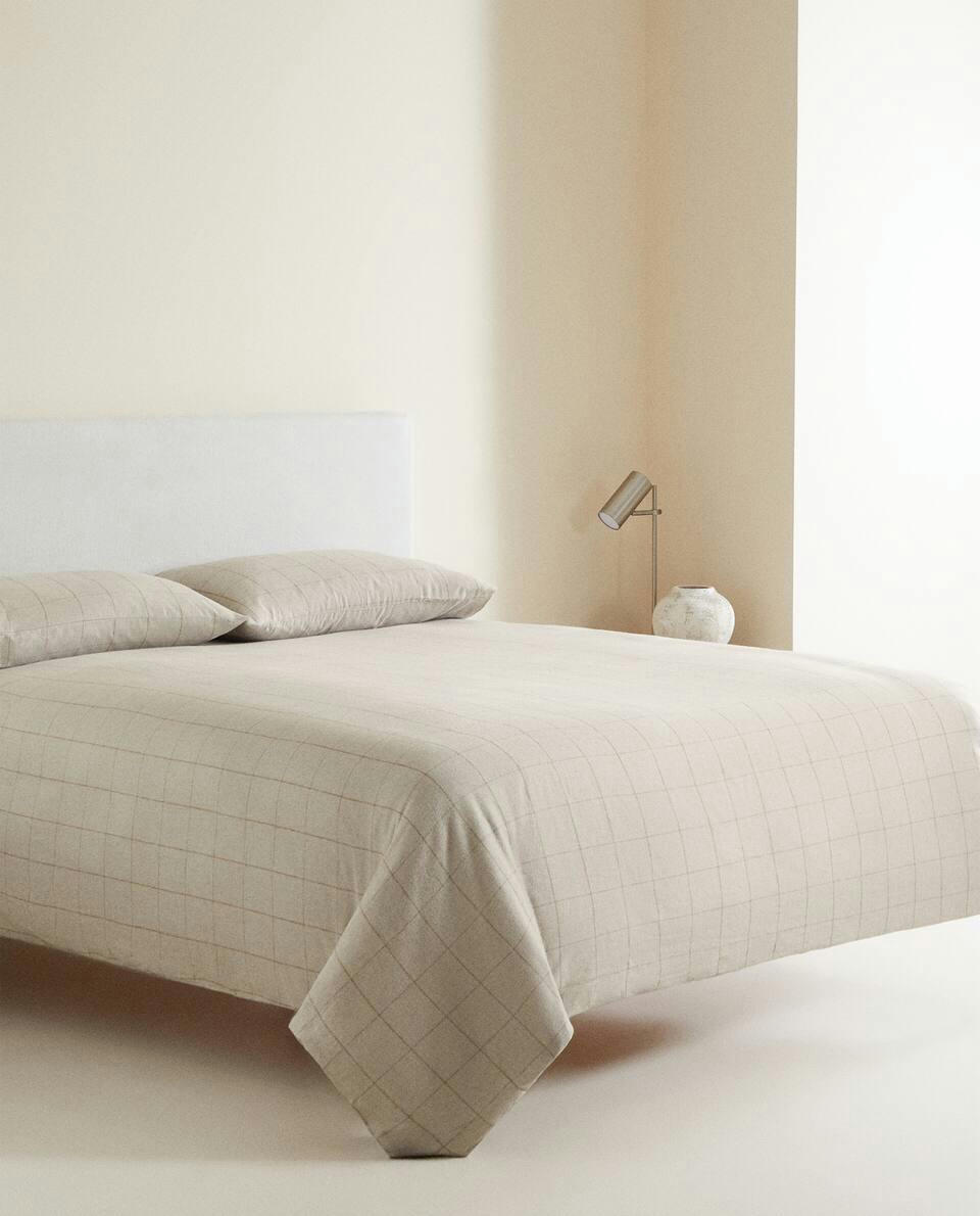 CHECK FLANNEL DUVET COVER