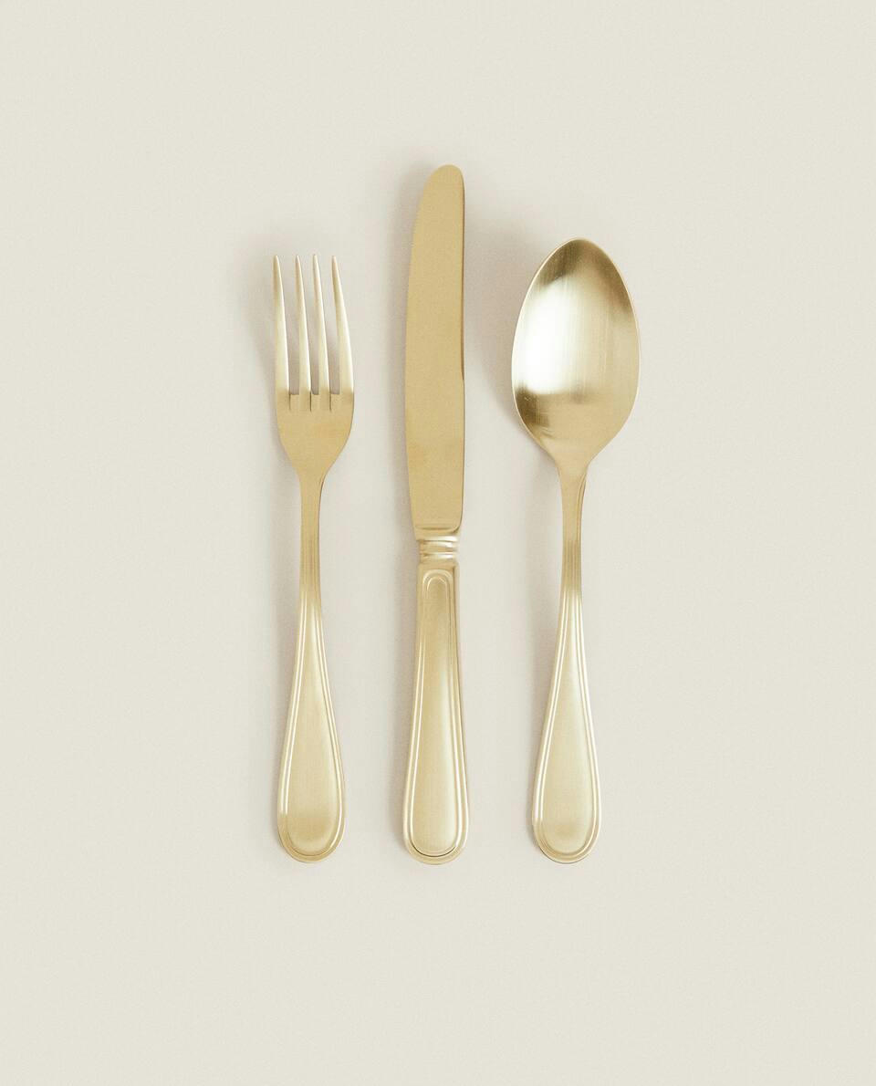 GOLDEN CUTLERY SET (SET OF 3)
