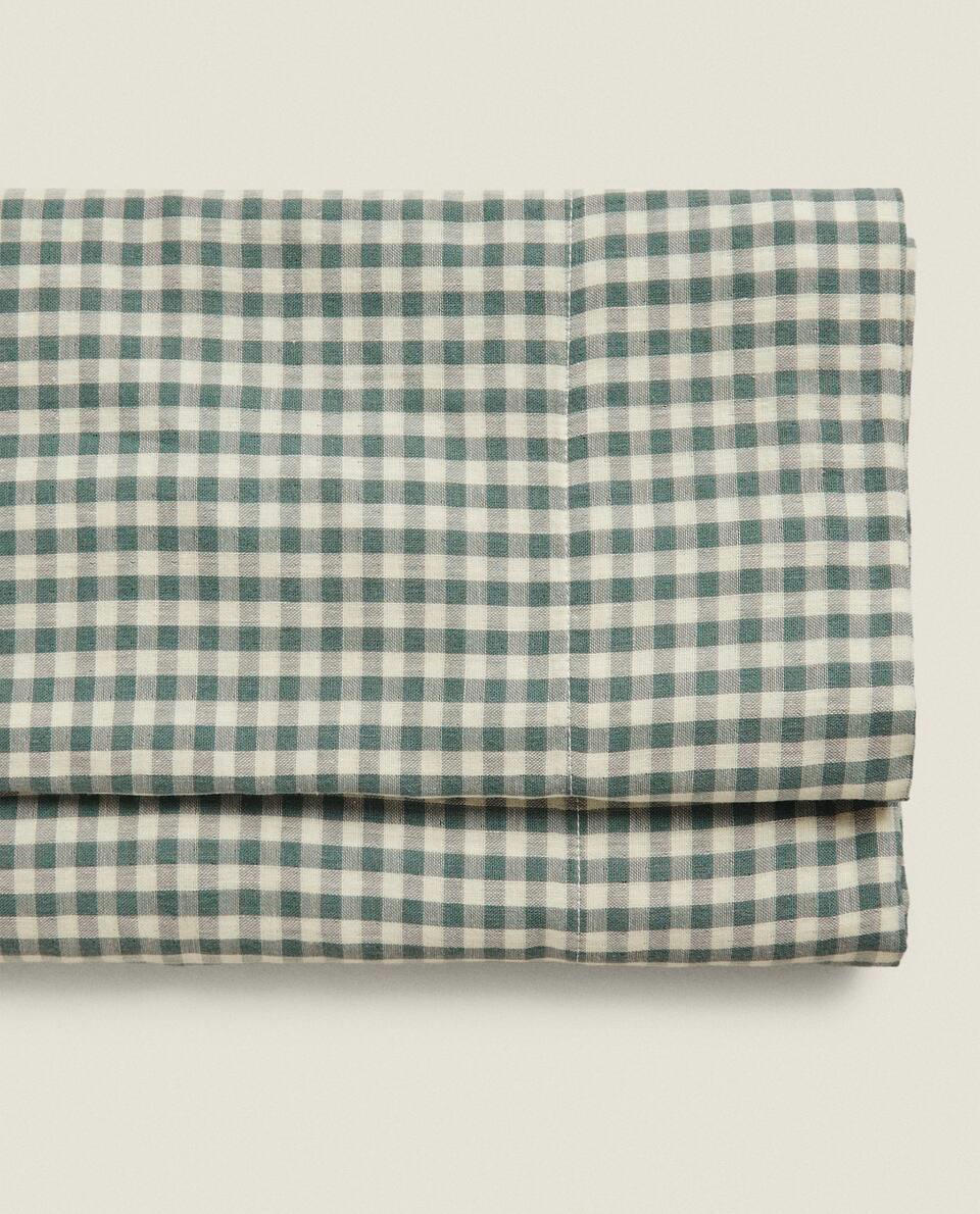 CHILDREN’S GINGHAM CHECK FLAT SHEET