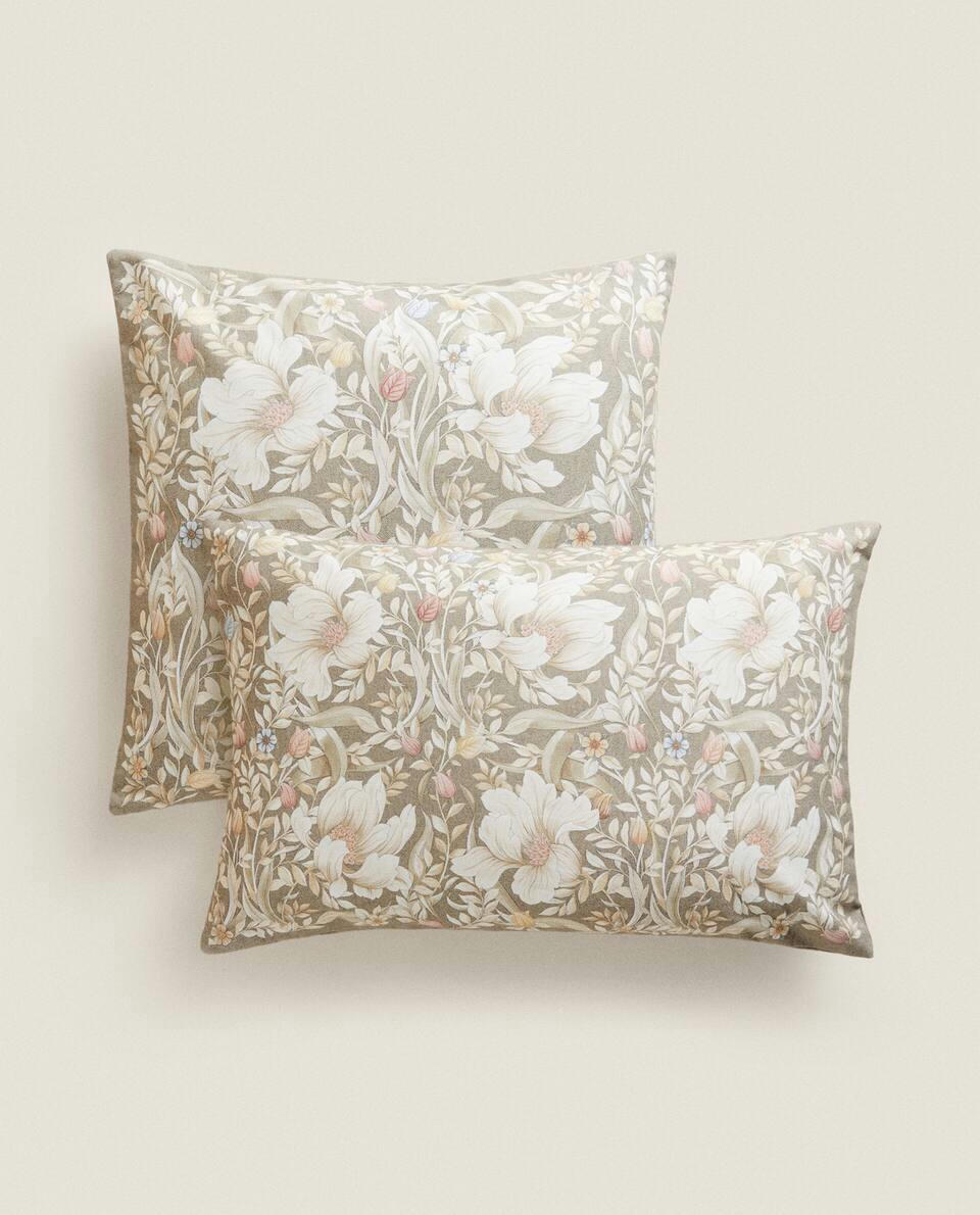 FLORAL PRINT CUSHION COVER