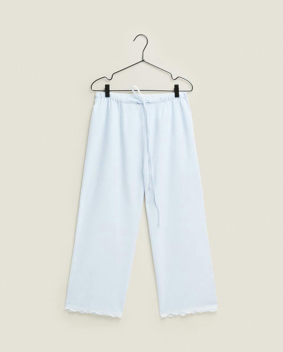 EMBROIDERED TROUSERS