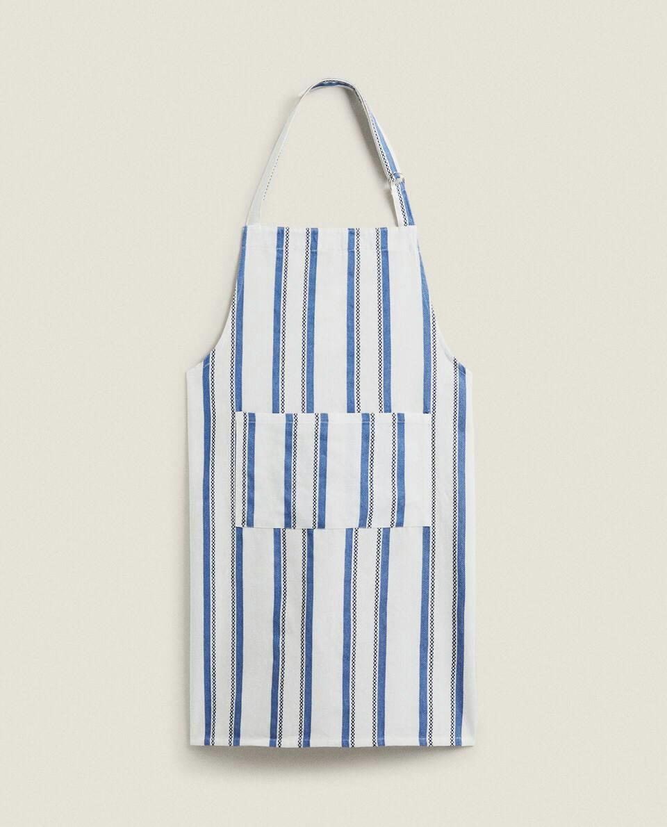 STRIPE DYED THREAD APRON