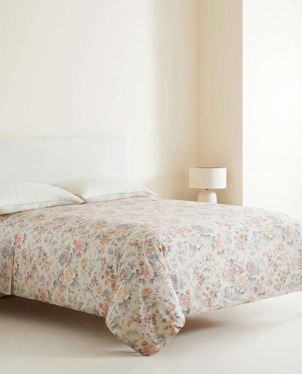 FLORAL PRINT DUVET COVER