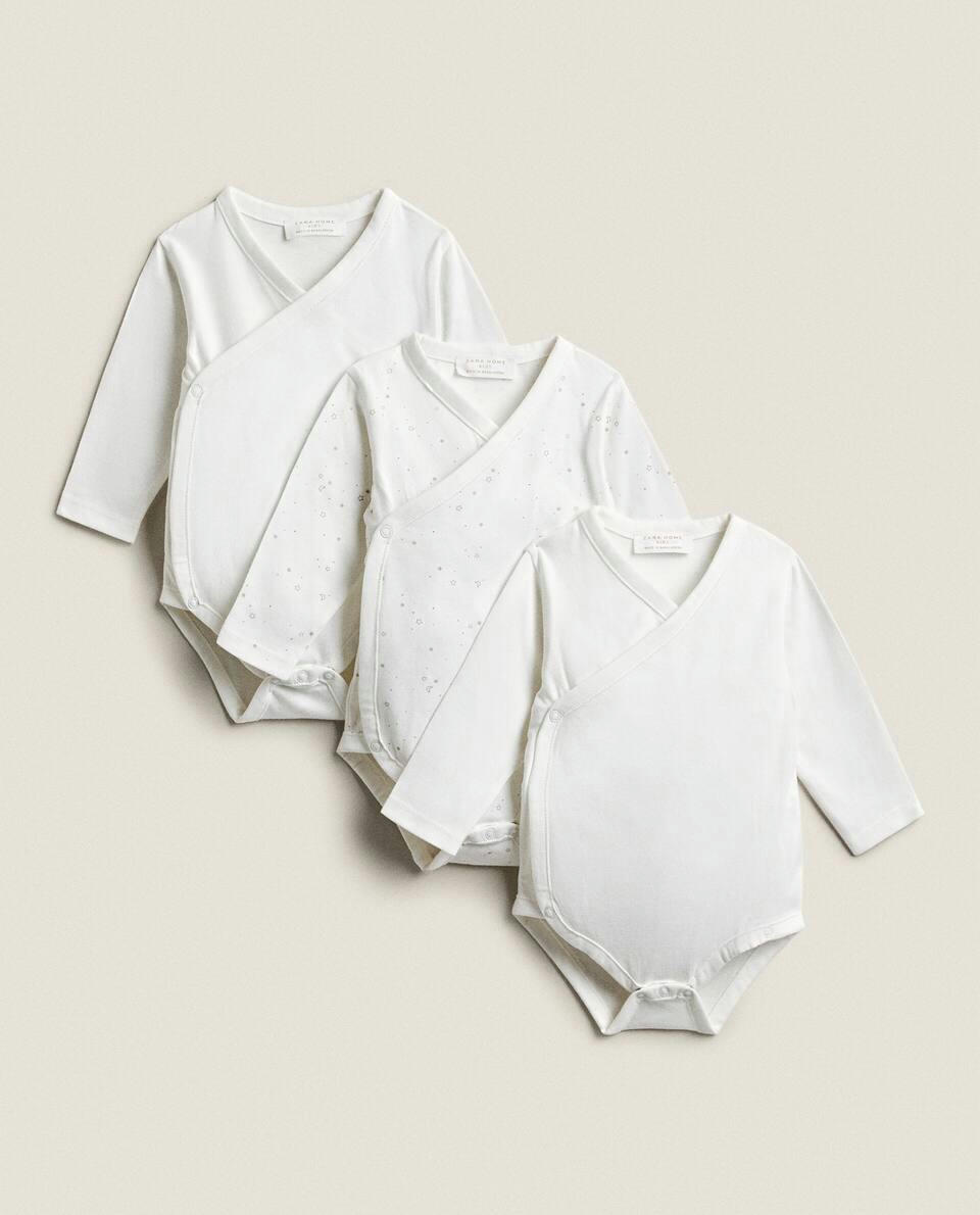 JERSEY FABRIC BODYSUITS (PACK OF 3)