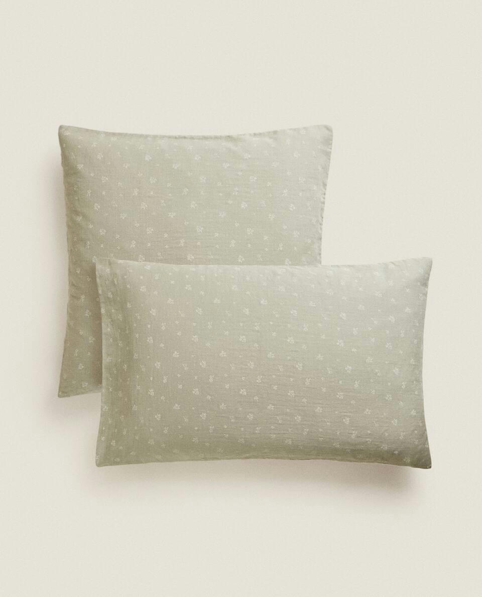 CLOVER COTTON MUSLIN PILLOWCASE