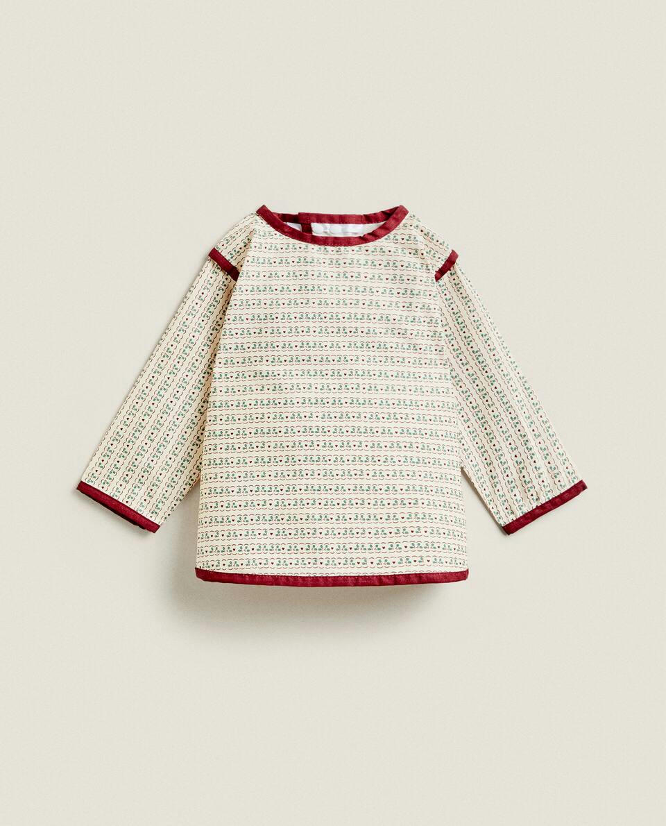 CHRISTMAS CHILDREN’S BIB WITH SLEEVES