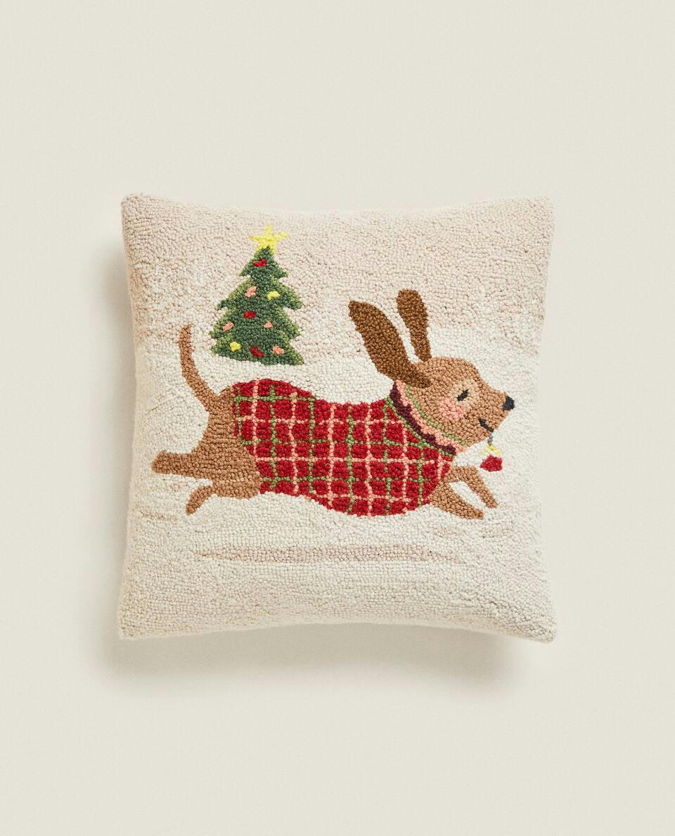 BOUCLé CHRISTMAS DOG CUSHION COVER