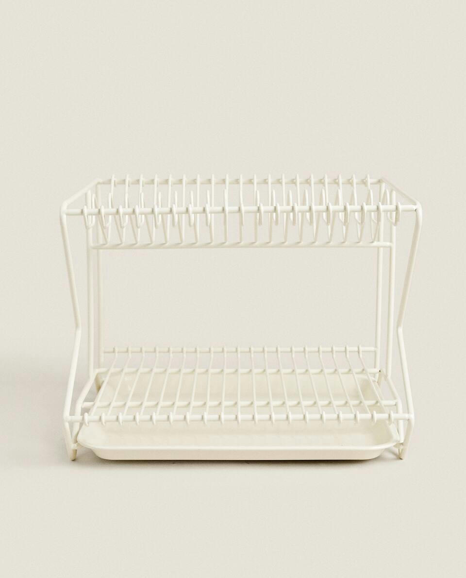 METAL DISH RACK WITH TRAY