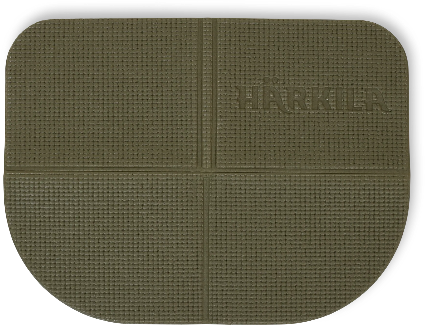 Seating pad foldable in foam