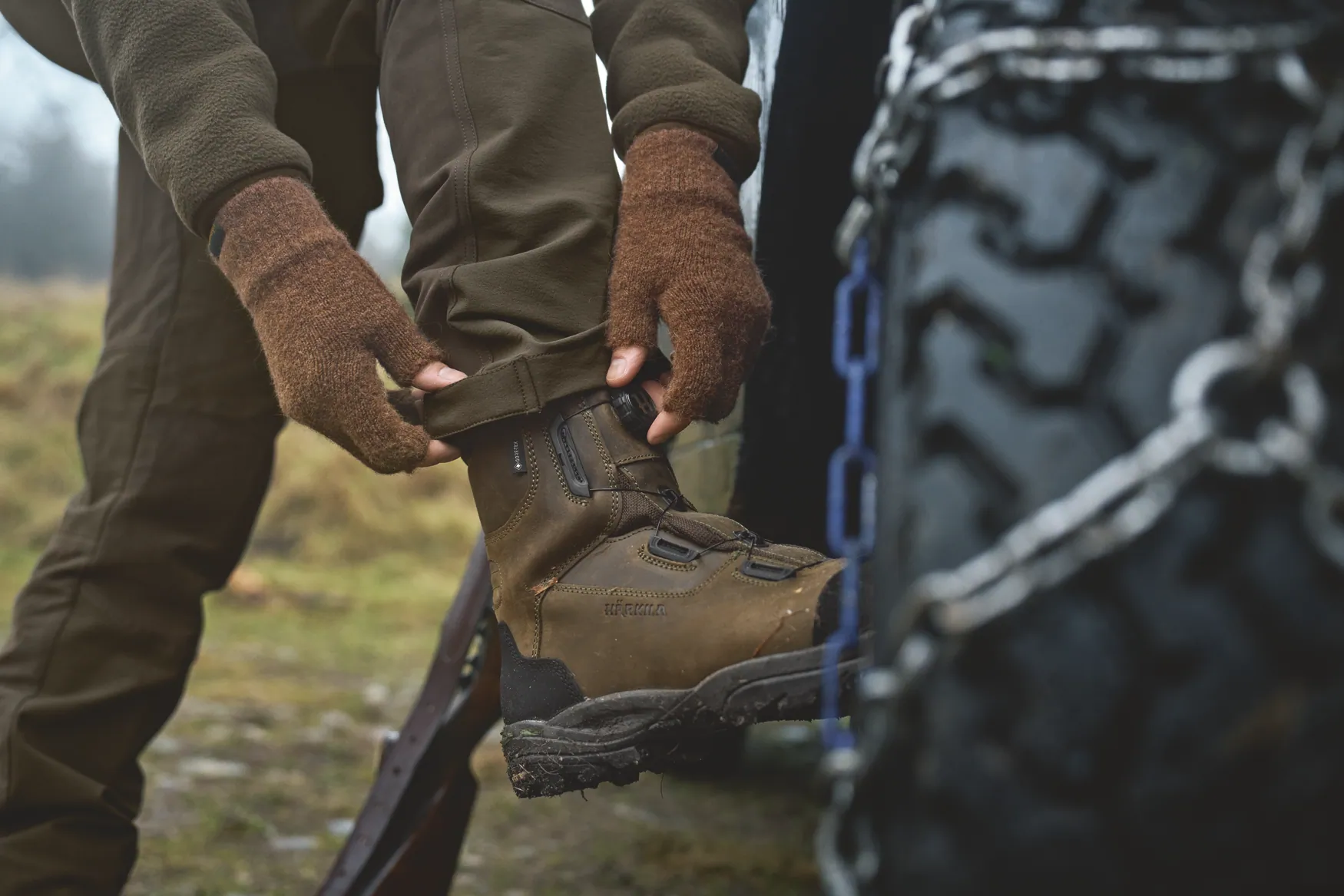 Alpacka half finger gloves