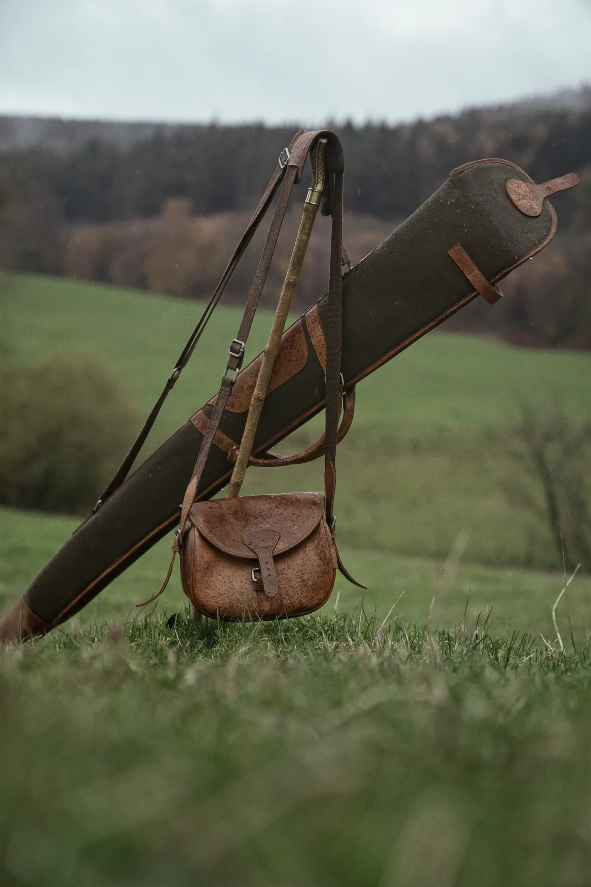 Retrieve shotgun slip in canvas/leather