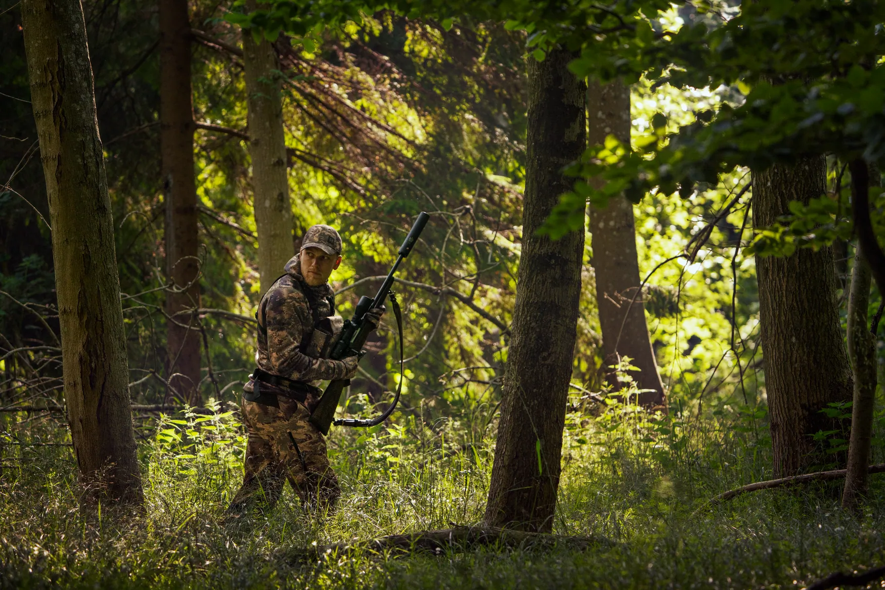 Deer Stalker camo fleece hoodie