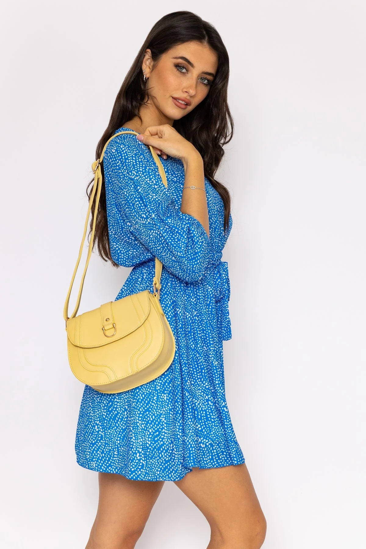 Aimee Mini Length Dress in Blue