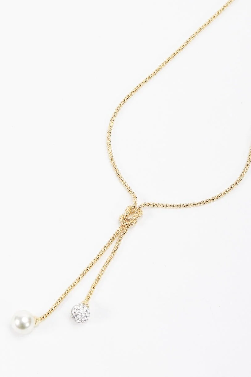 Pearl Lariat Necklace