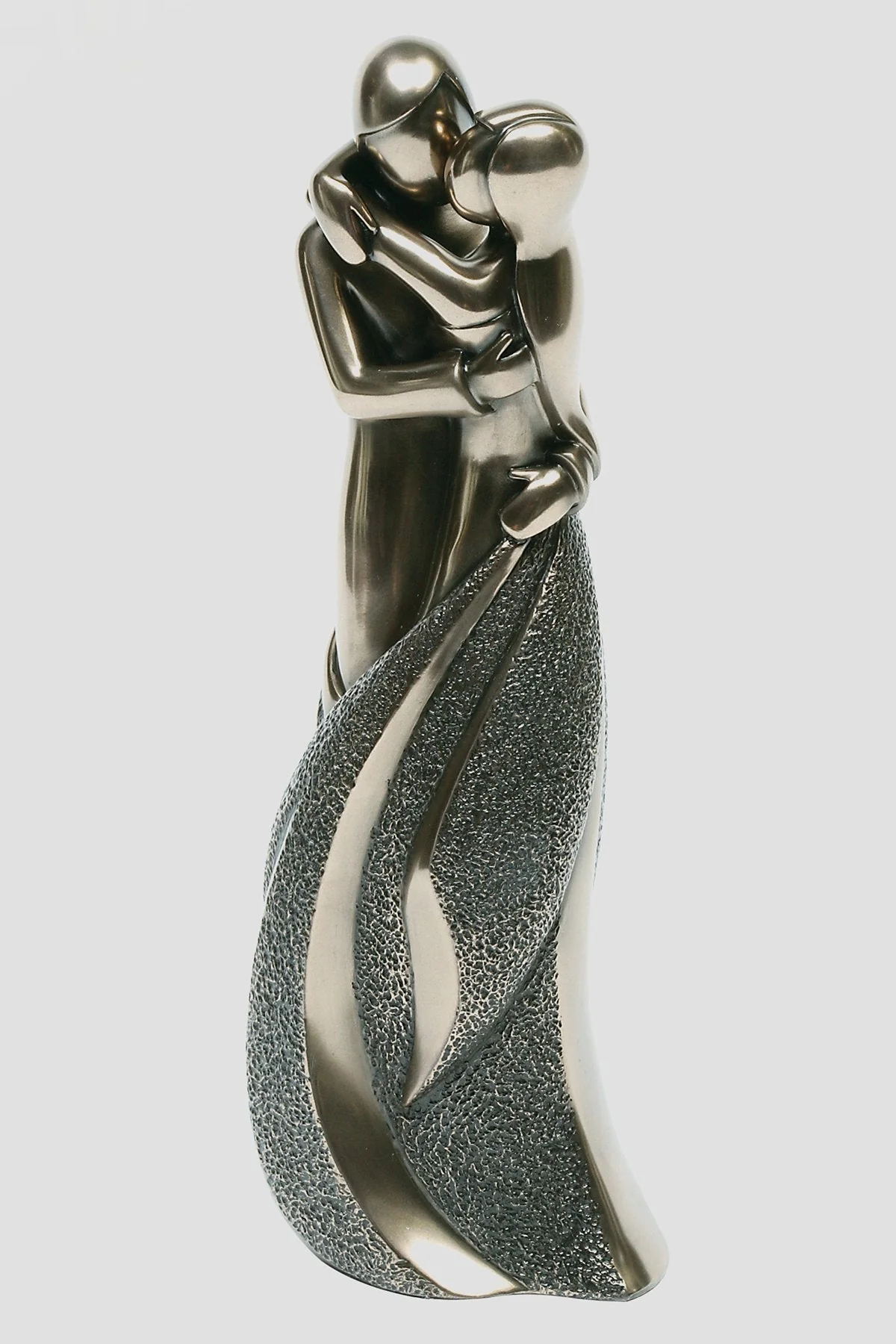 Modern Bronze Love Sculpture