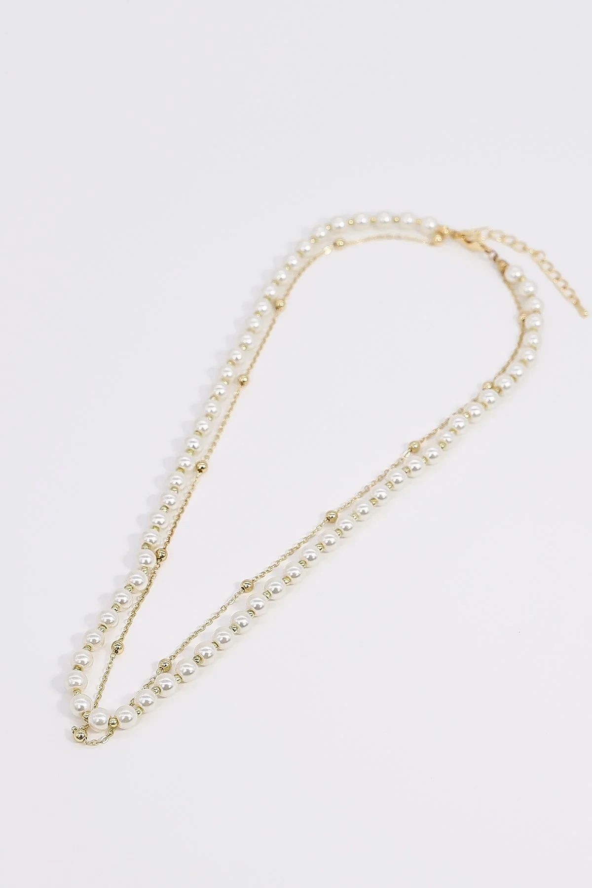 Double Strand Necklace with Pearls