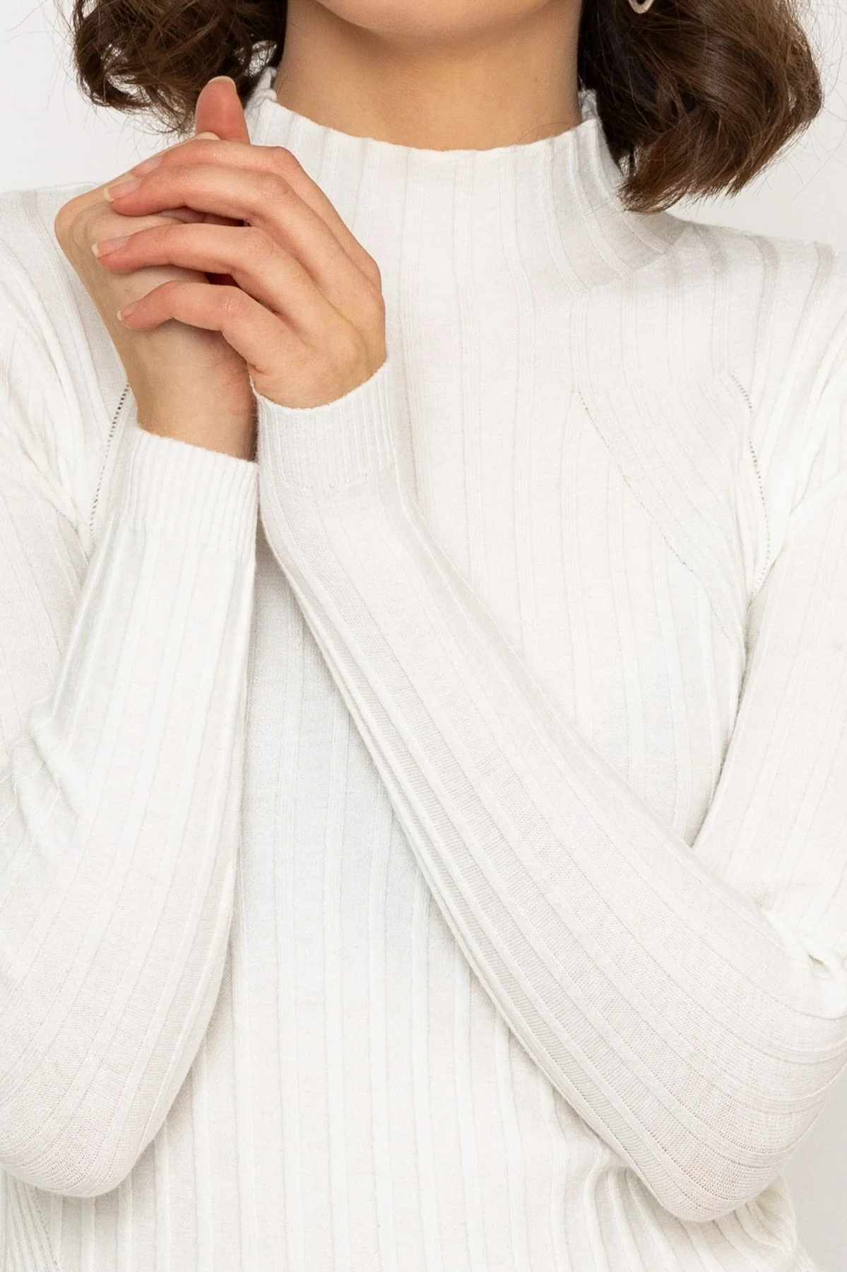 Rib Knit Top in Ecru