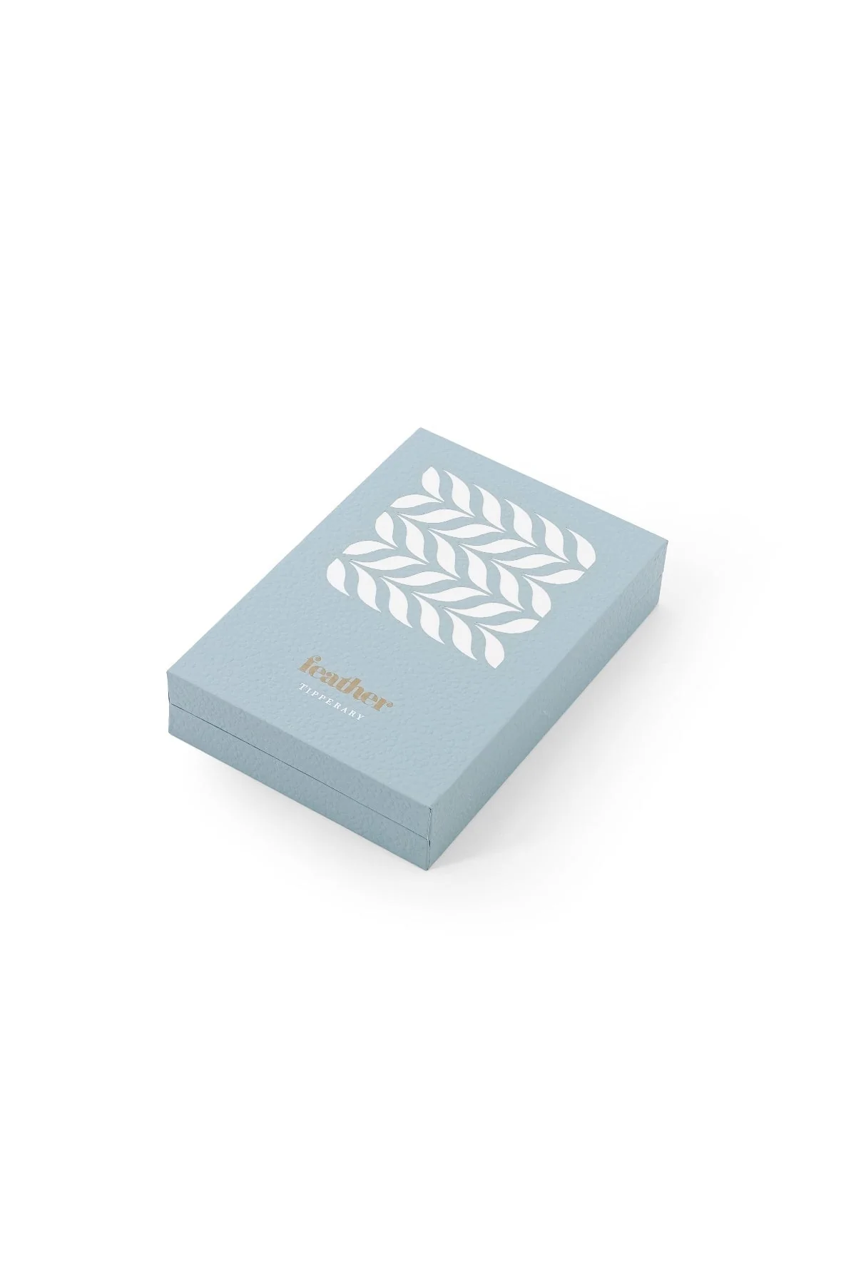 Long Feather Pendant With Grey Charm