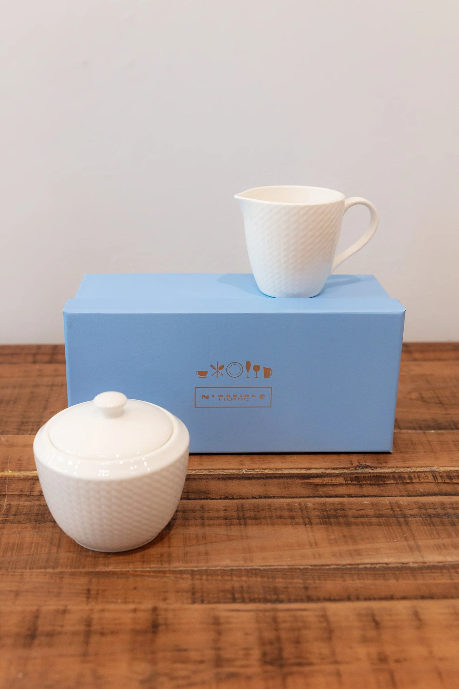 Whiteware Cream & Sugar Set