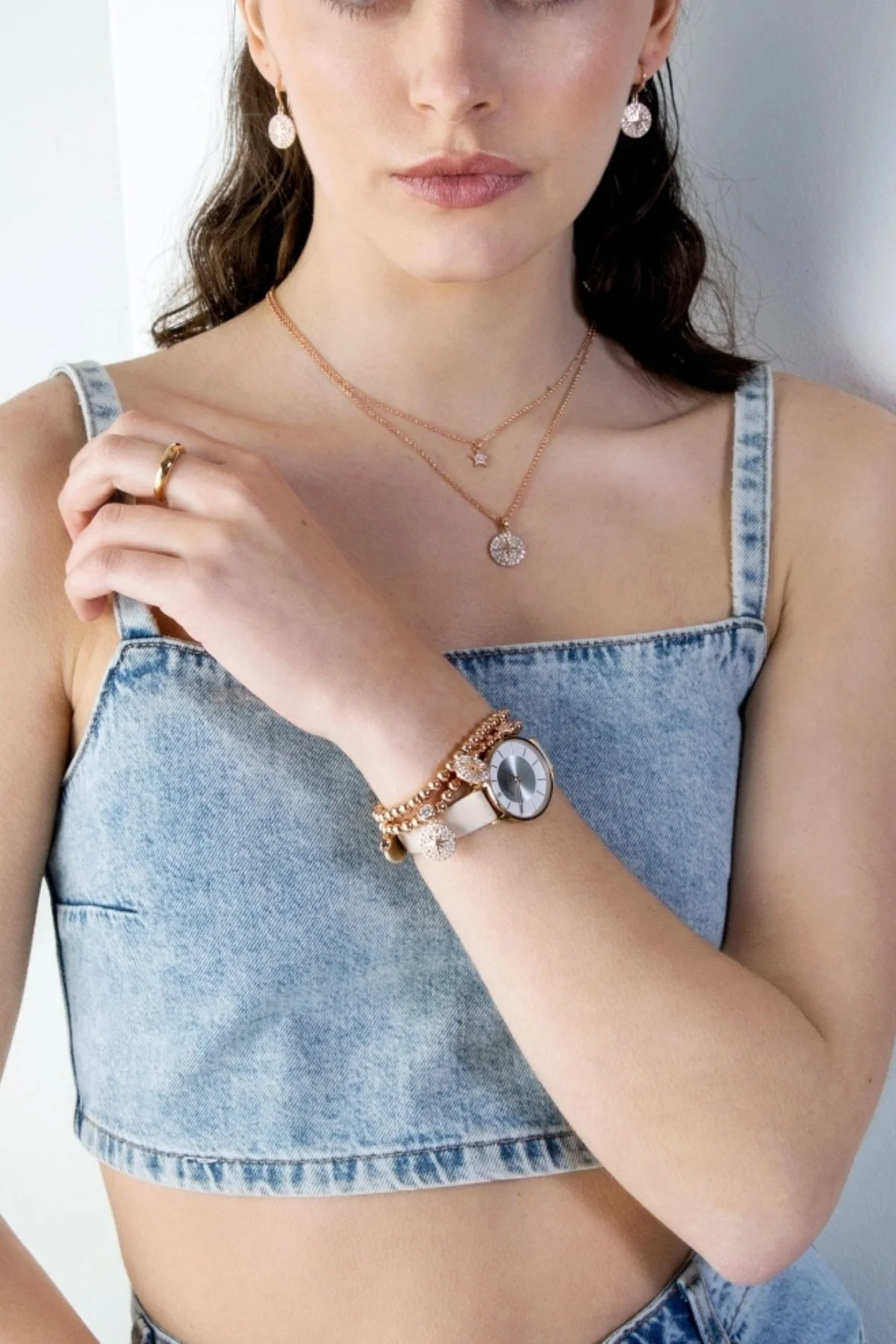 Star Layered Rose Gold Necklace