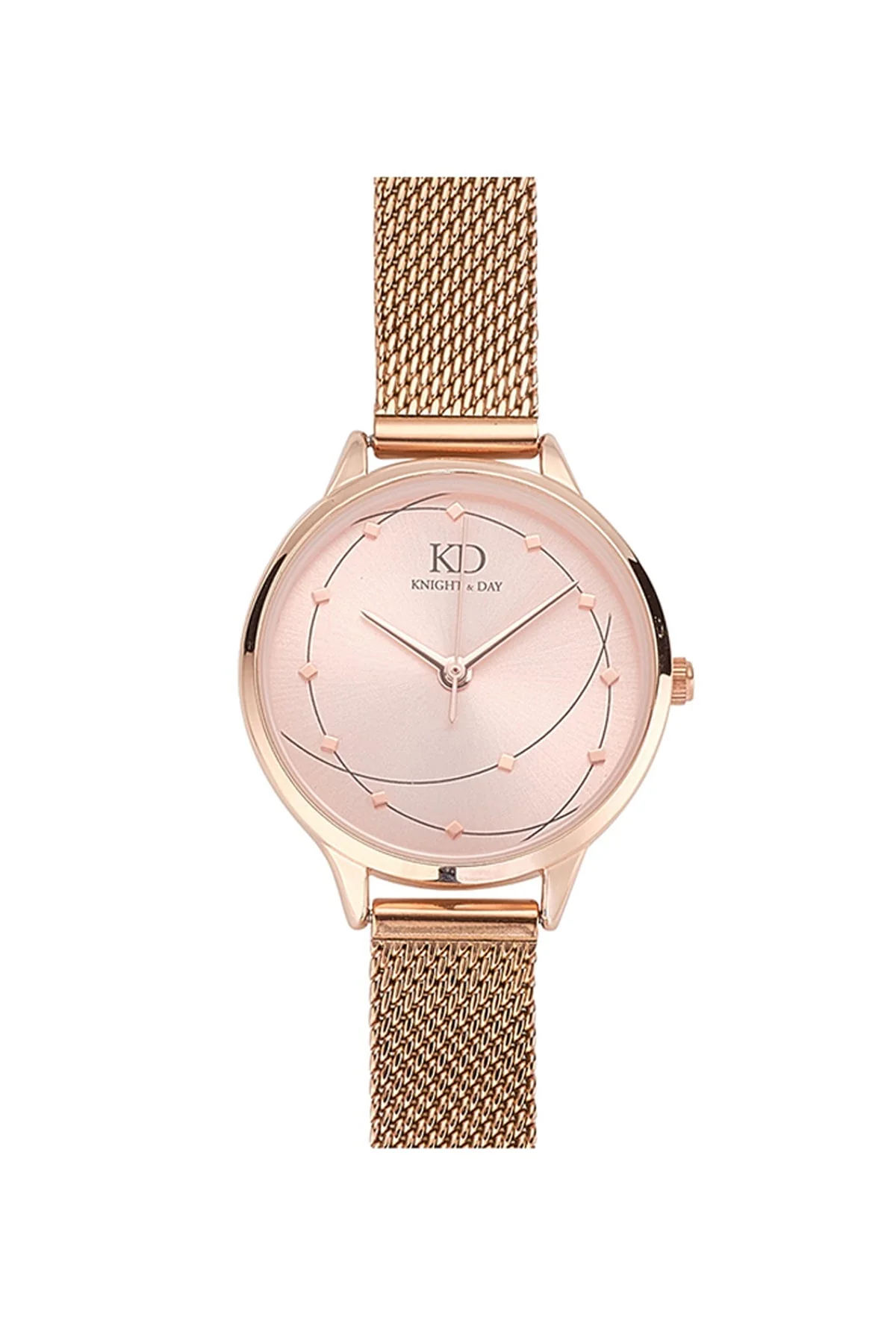 Milena Rose Gold Mesh Band Watch