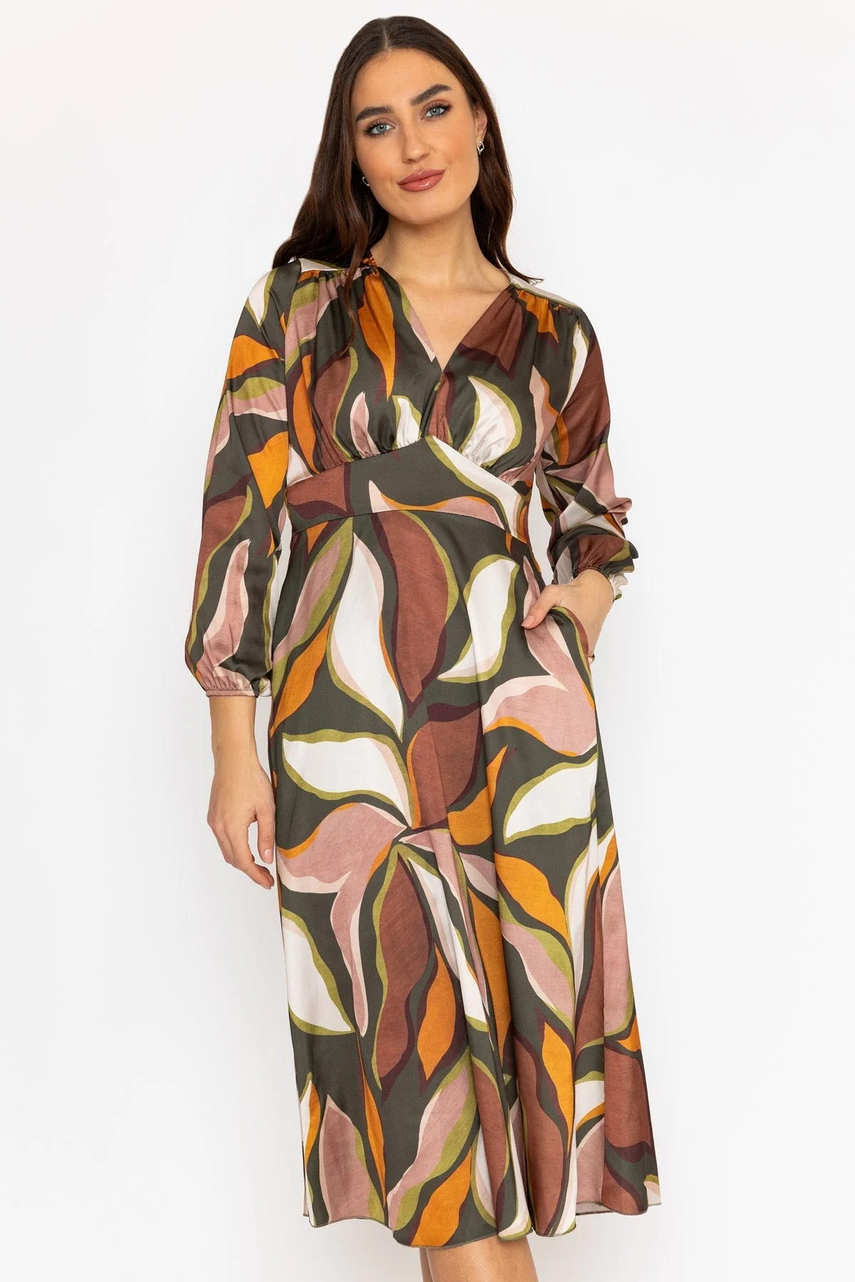 Cliodhna Camo Printed Midi Dress