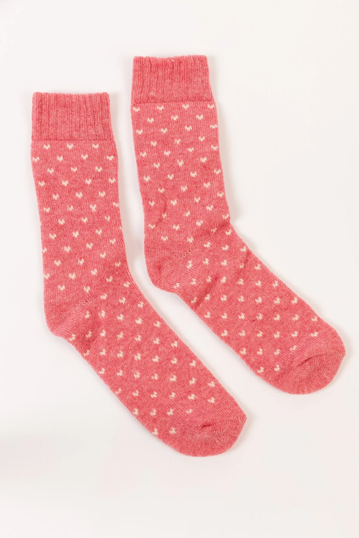 Pink Fairisle Cosy Socks In Box