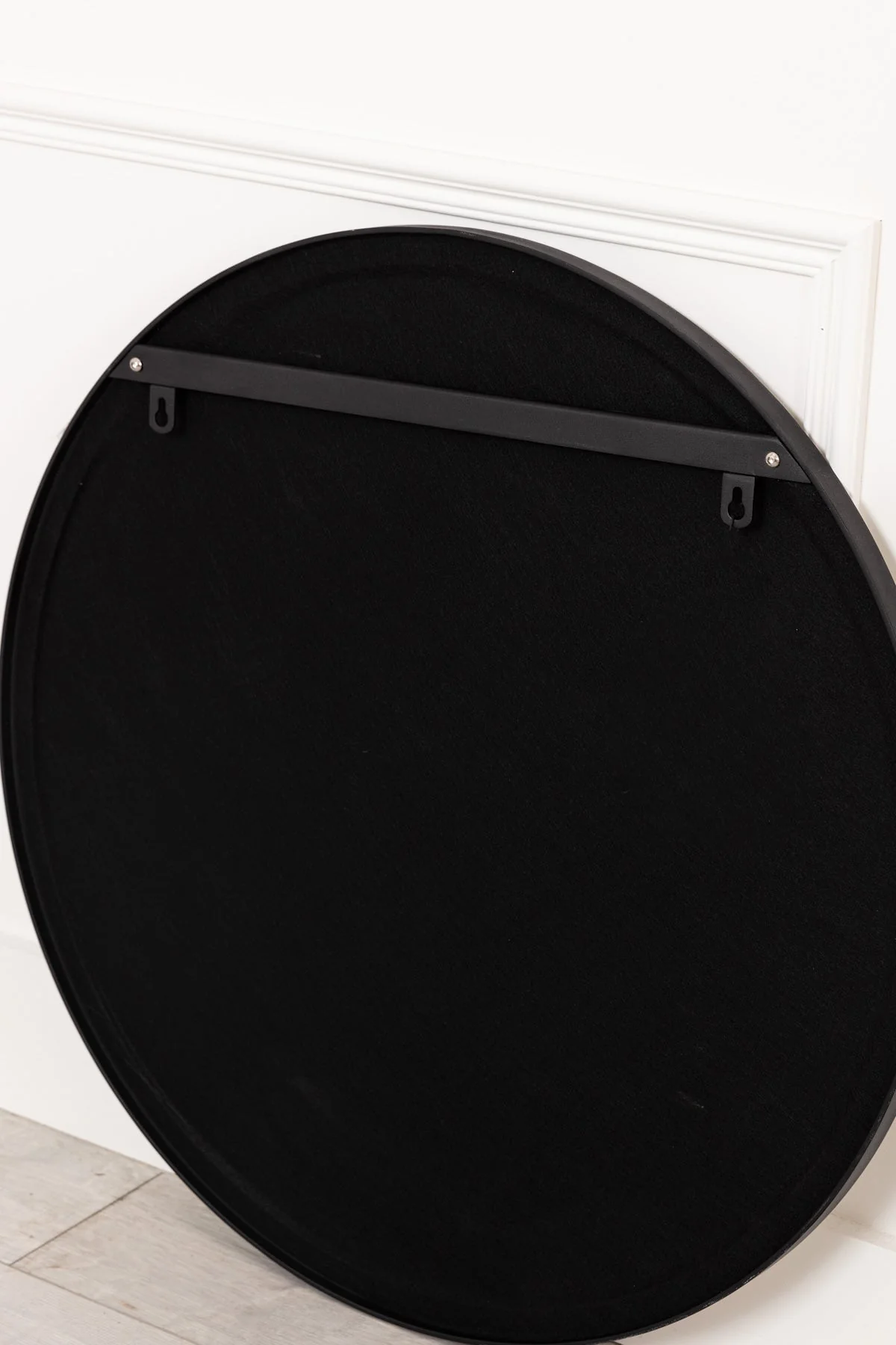 Round Black Modern Mirror