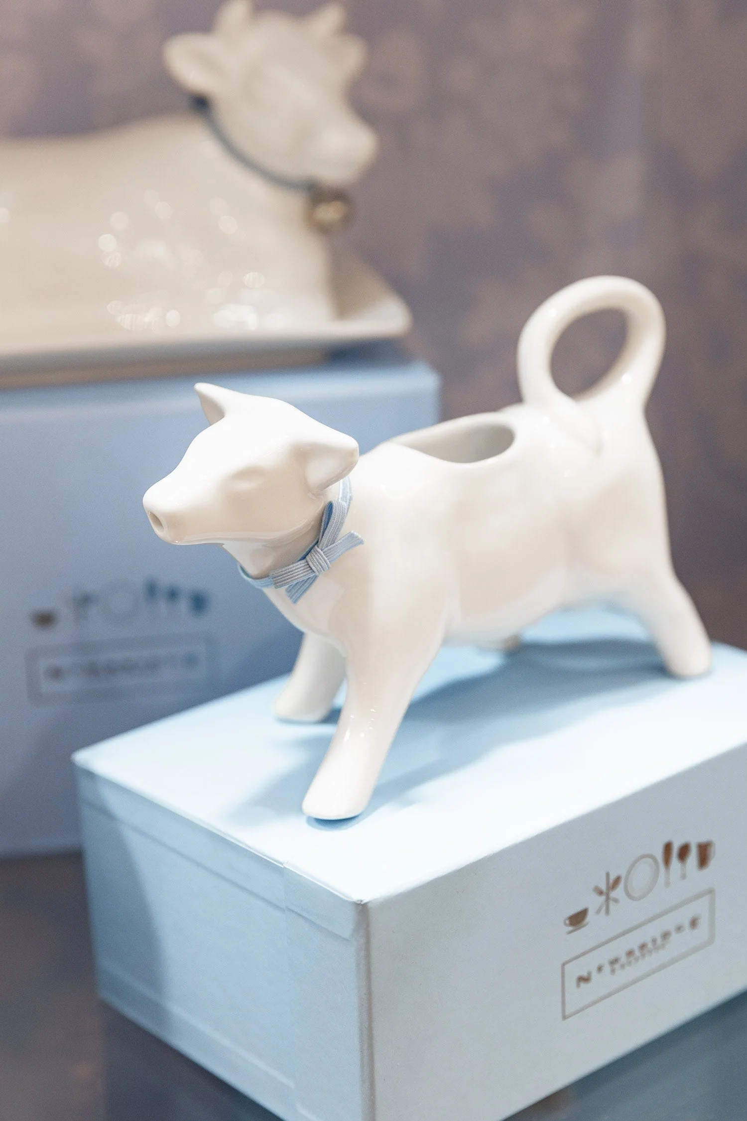 Whiteware Cow Milk Jug