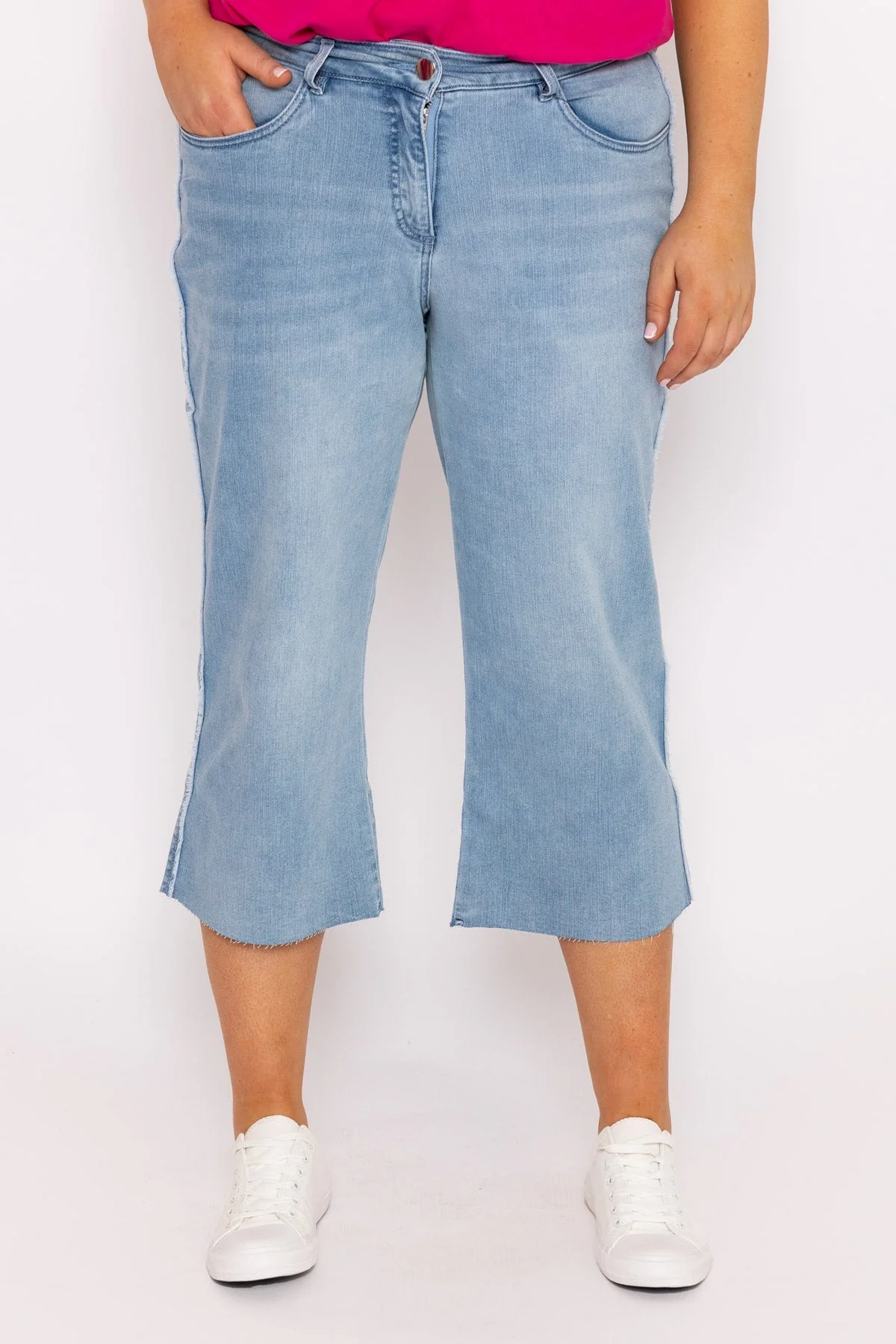 Wide Leg Culotte Jeans in Denim