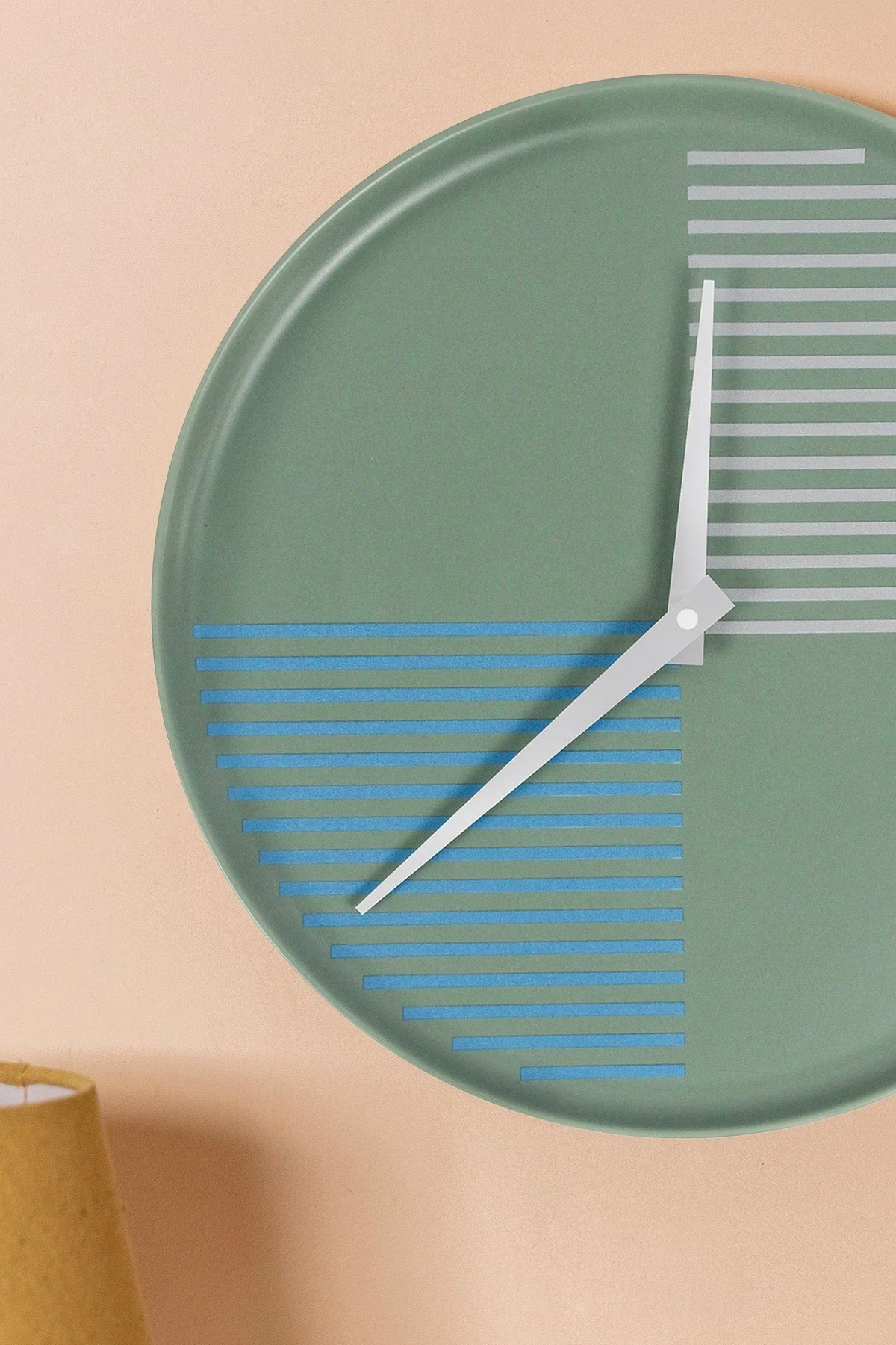 Modern Ceramic Blue Wall Clock