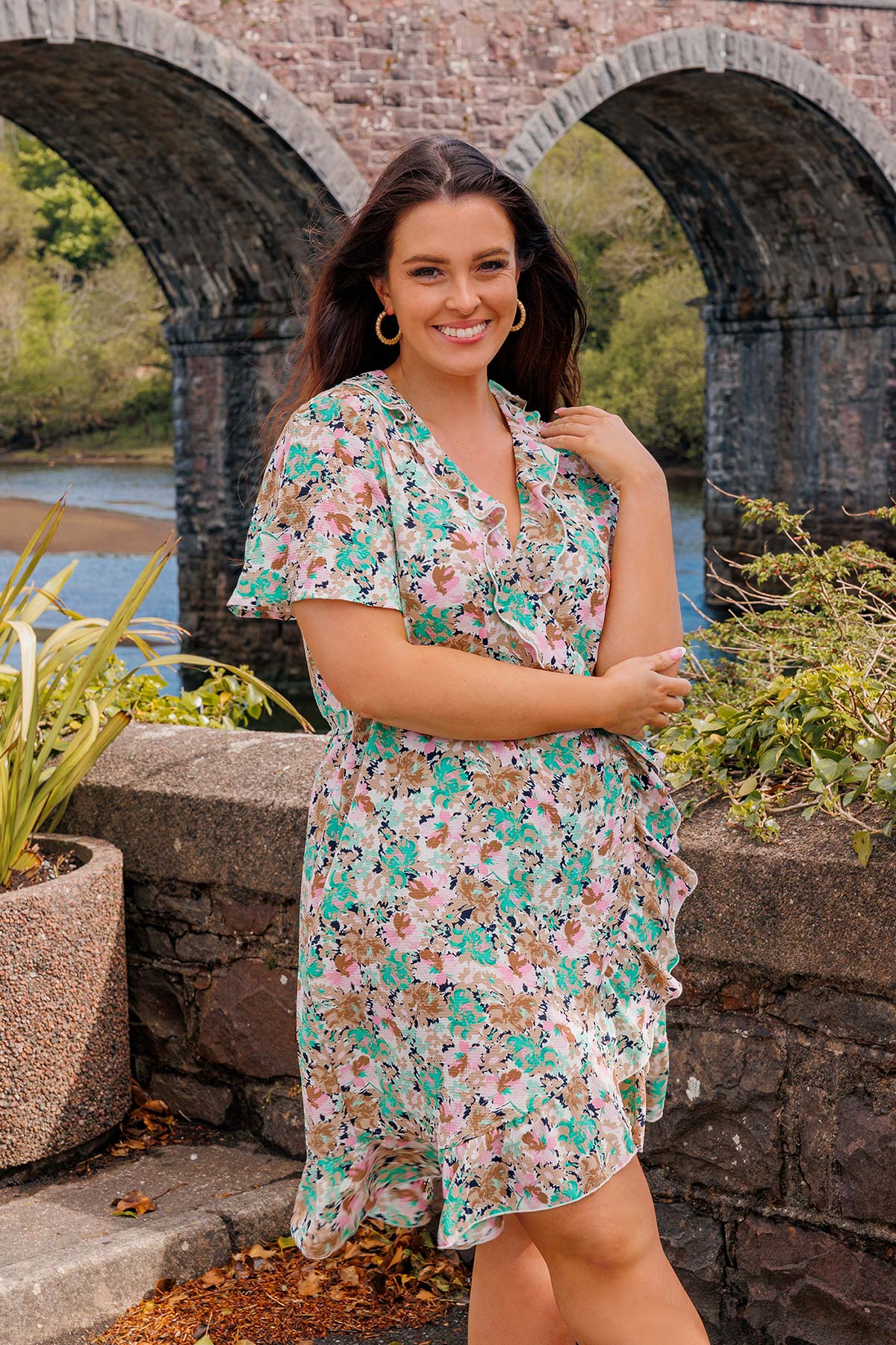 Curve - Delilah Dress in Green