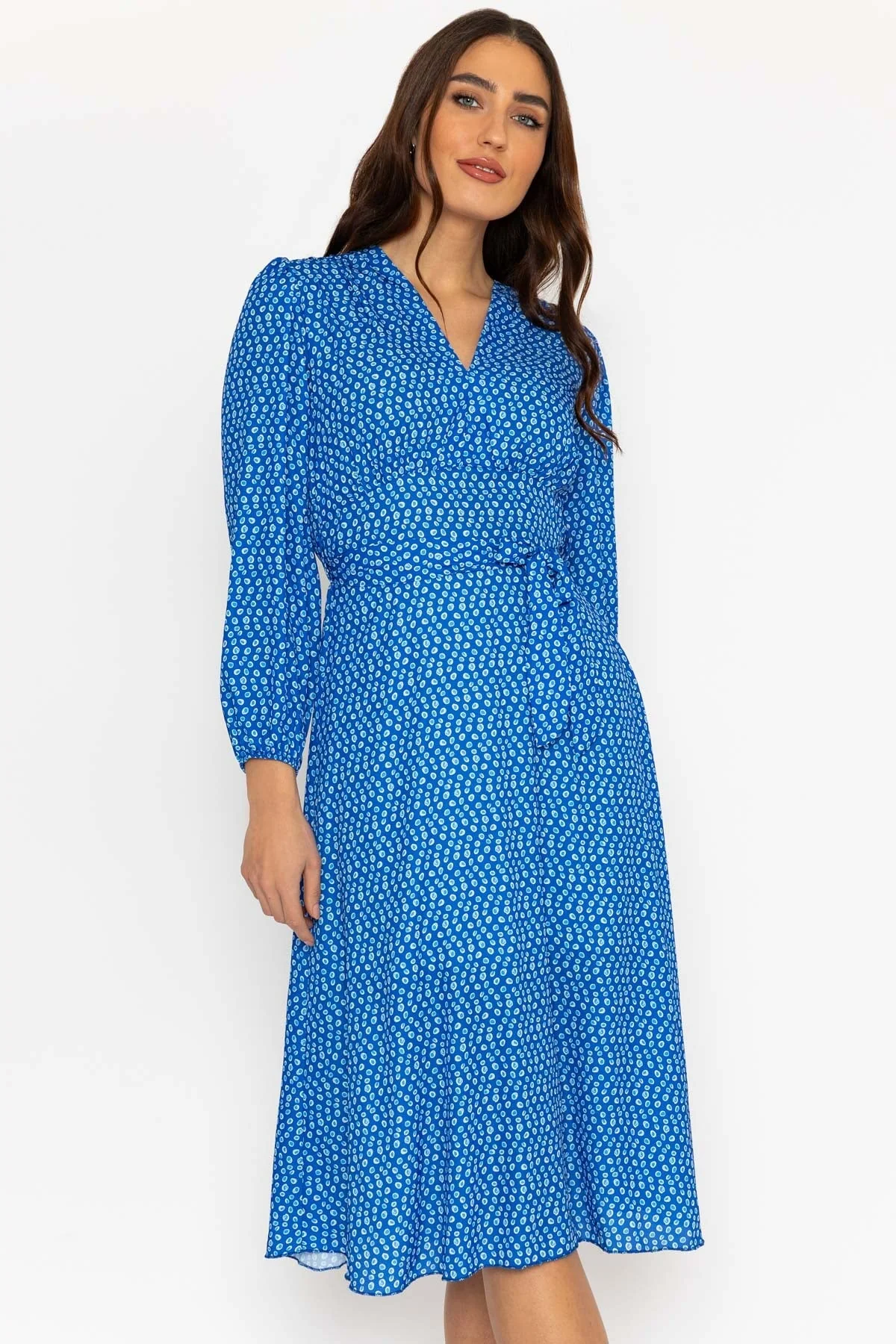 Sinead Midi Dress in Blue