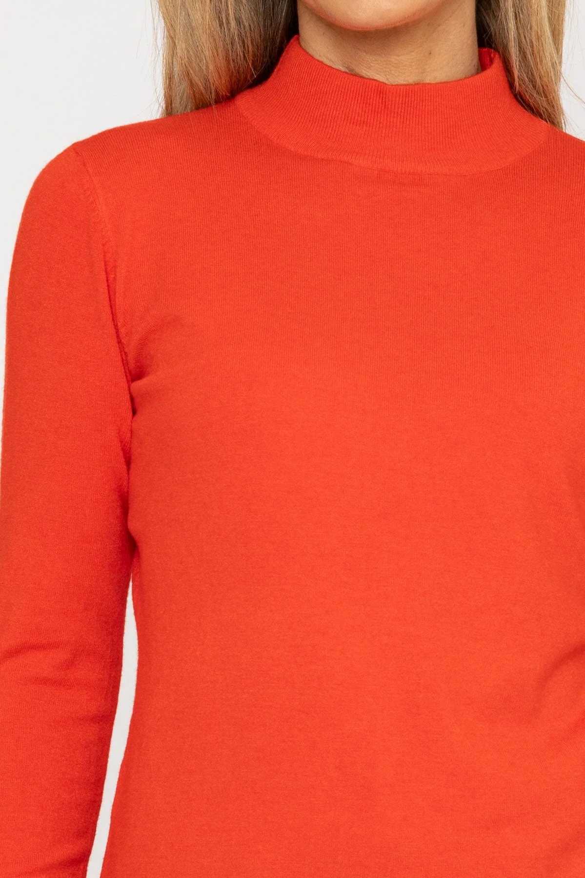 Turtleneck Knit in Orange