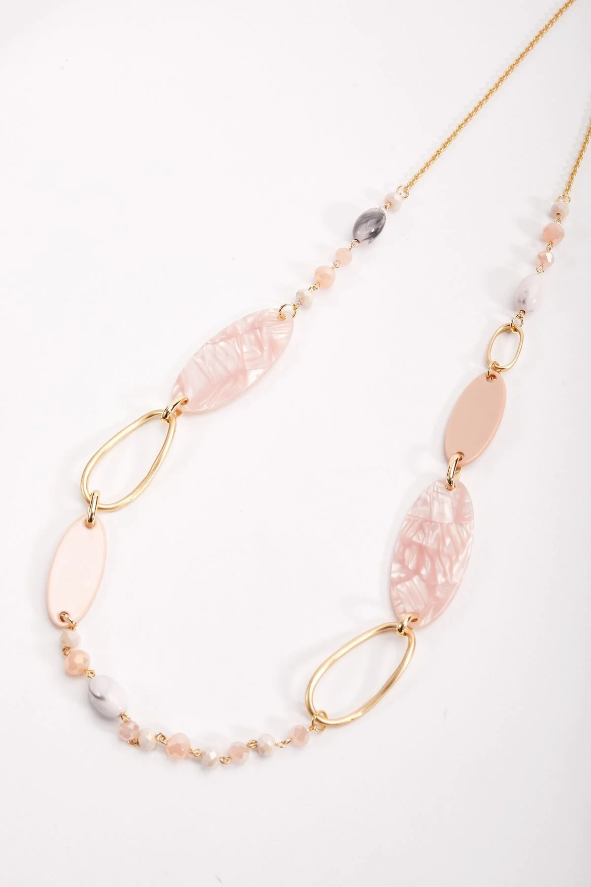 Pink Tortoise Link Necklace