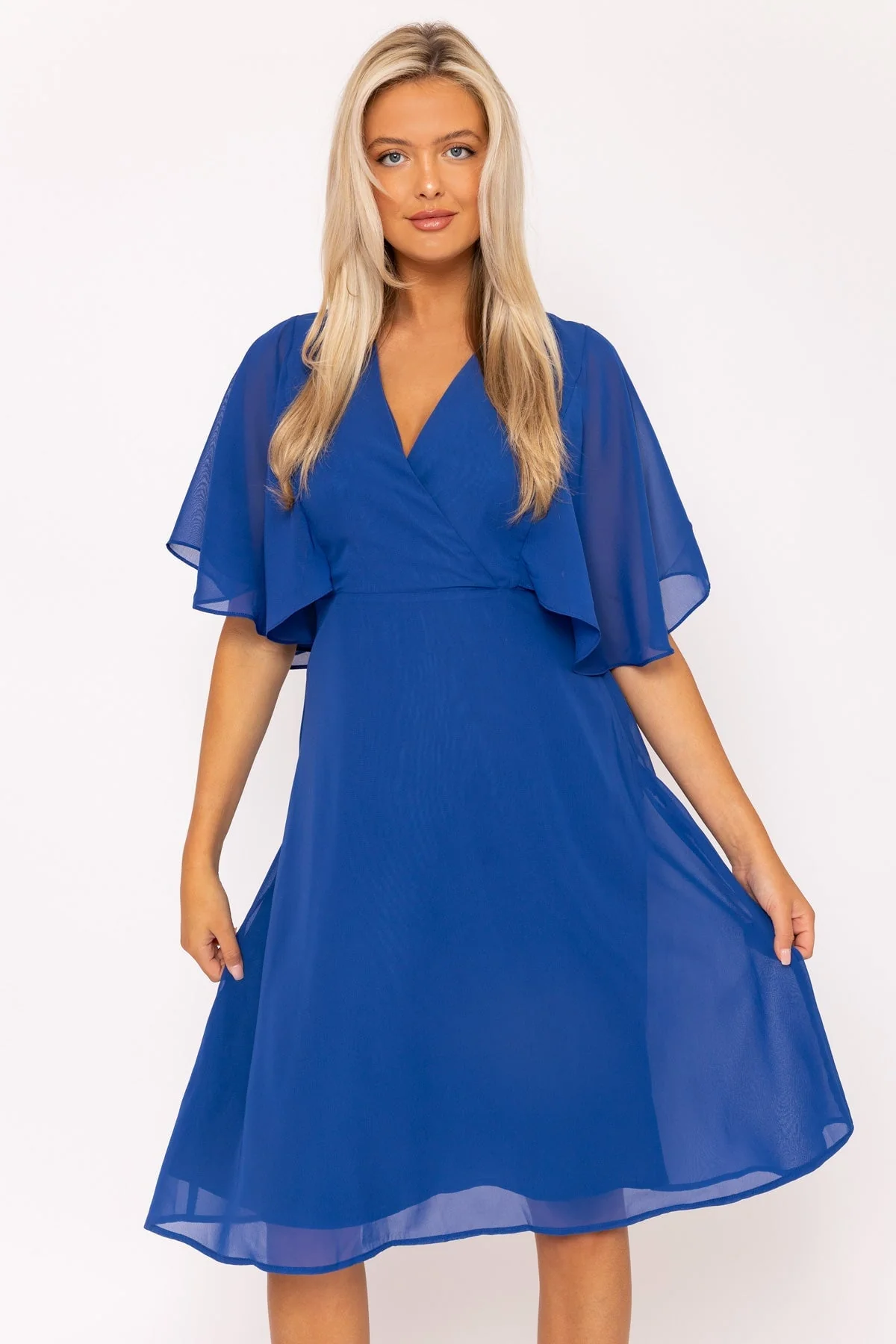 Cobalt Angel Sleeve Dress