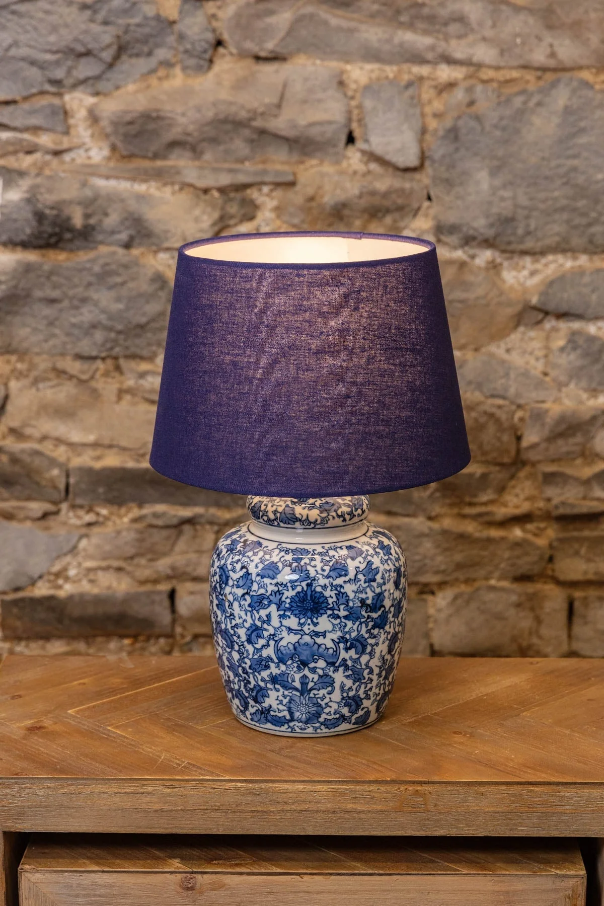 Olivia Navy Ceramic Table Lamp