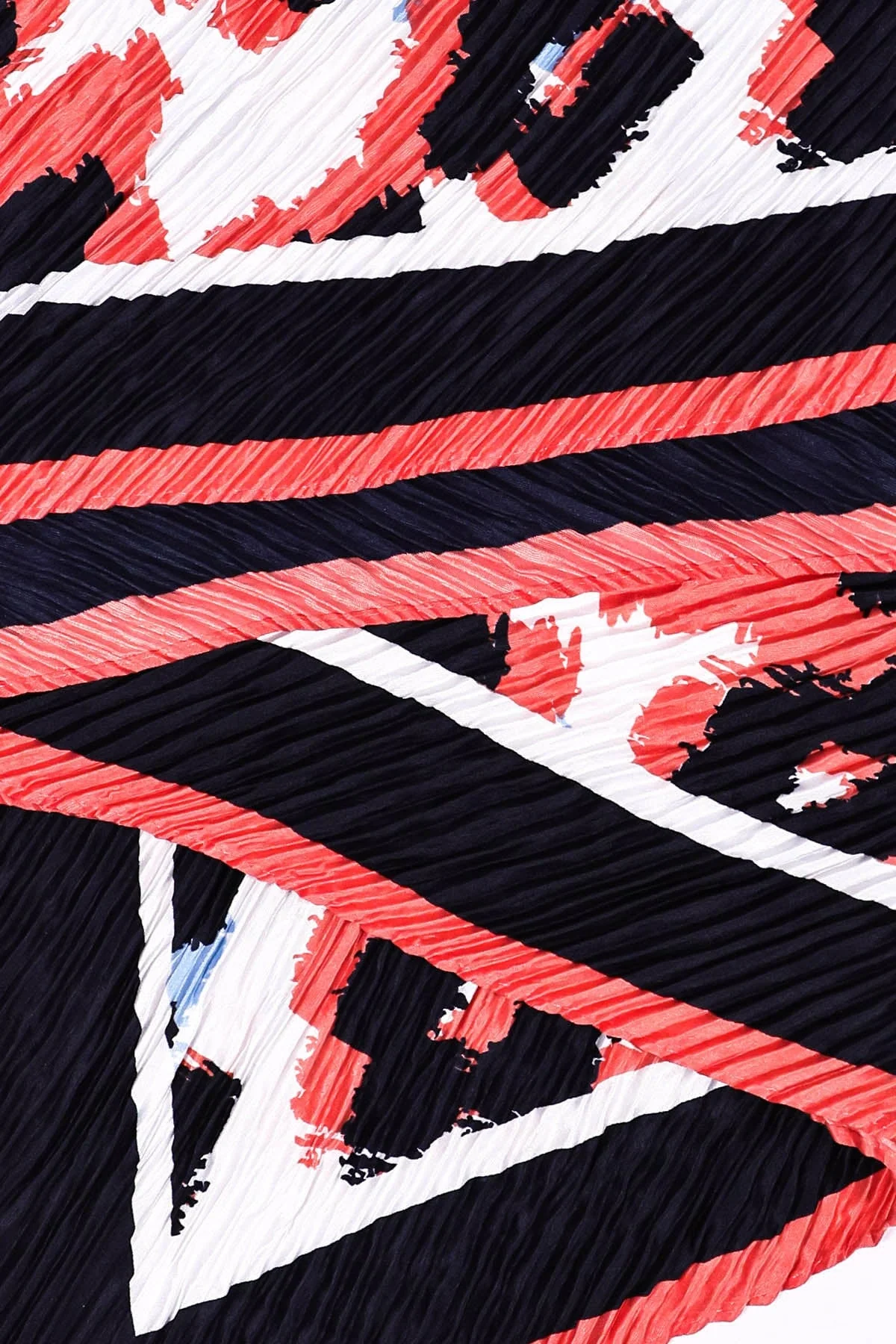 Matte Satin Crinkle Printed Scarf