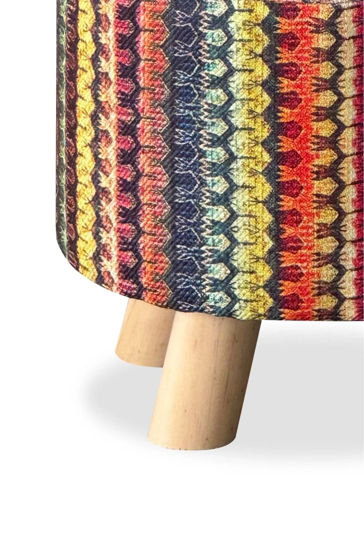 Geometric Stripe Footstool