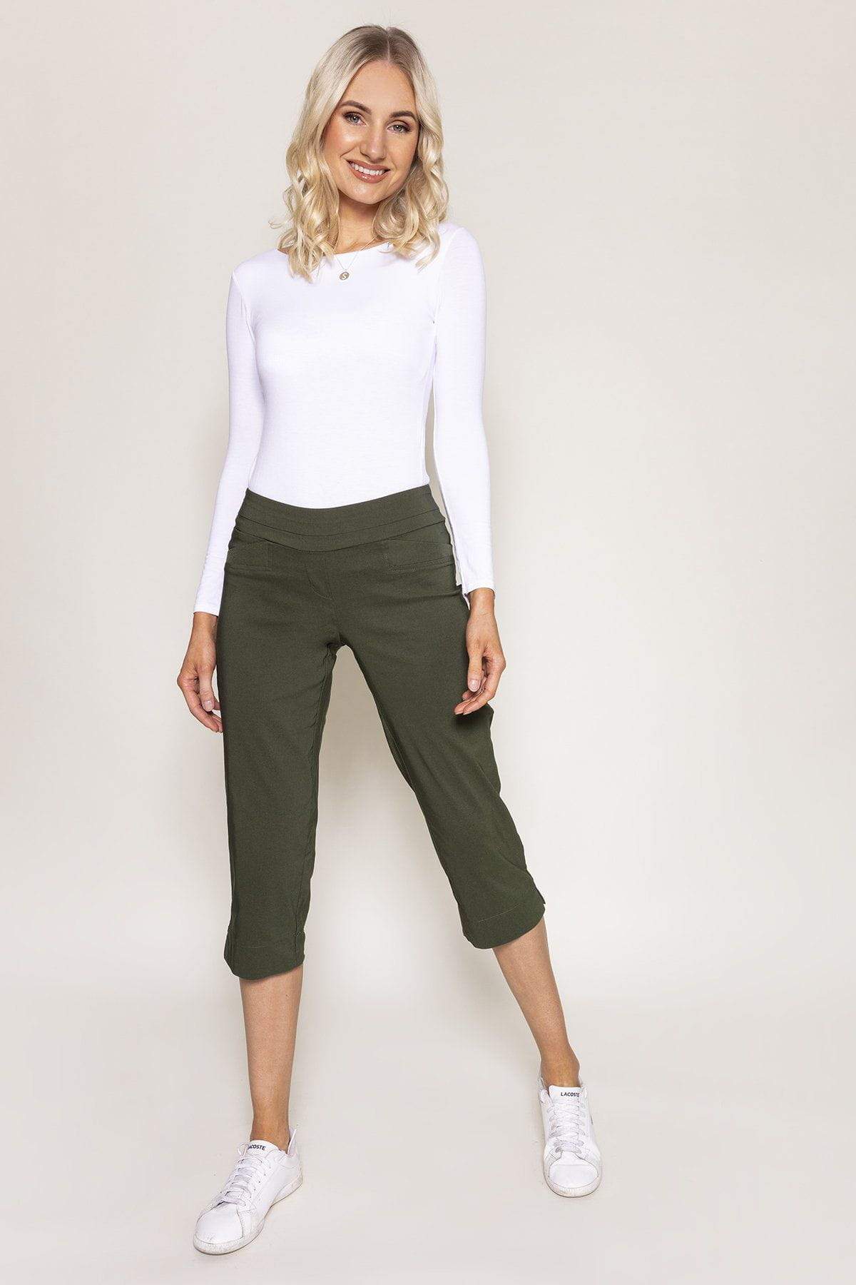 Bengaline Crop Pants in Khaki