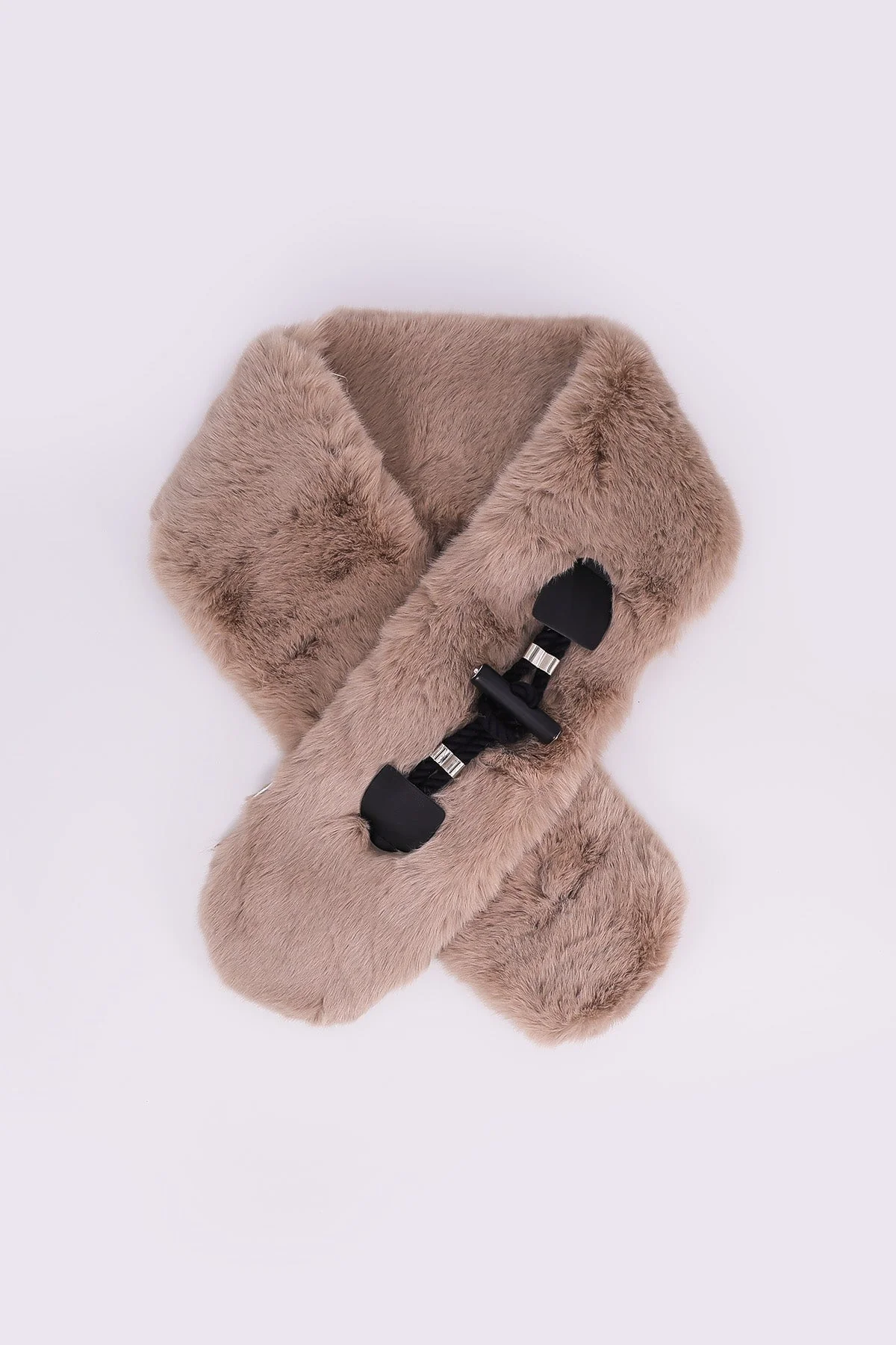 Mink Faux Fur Collar With Clasp